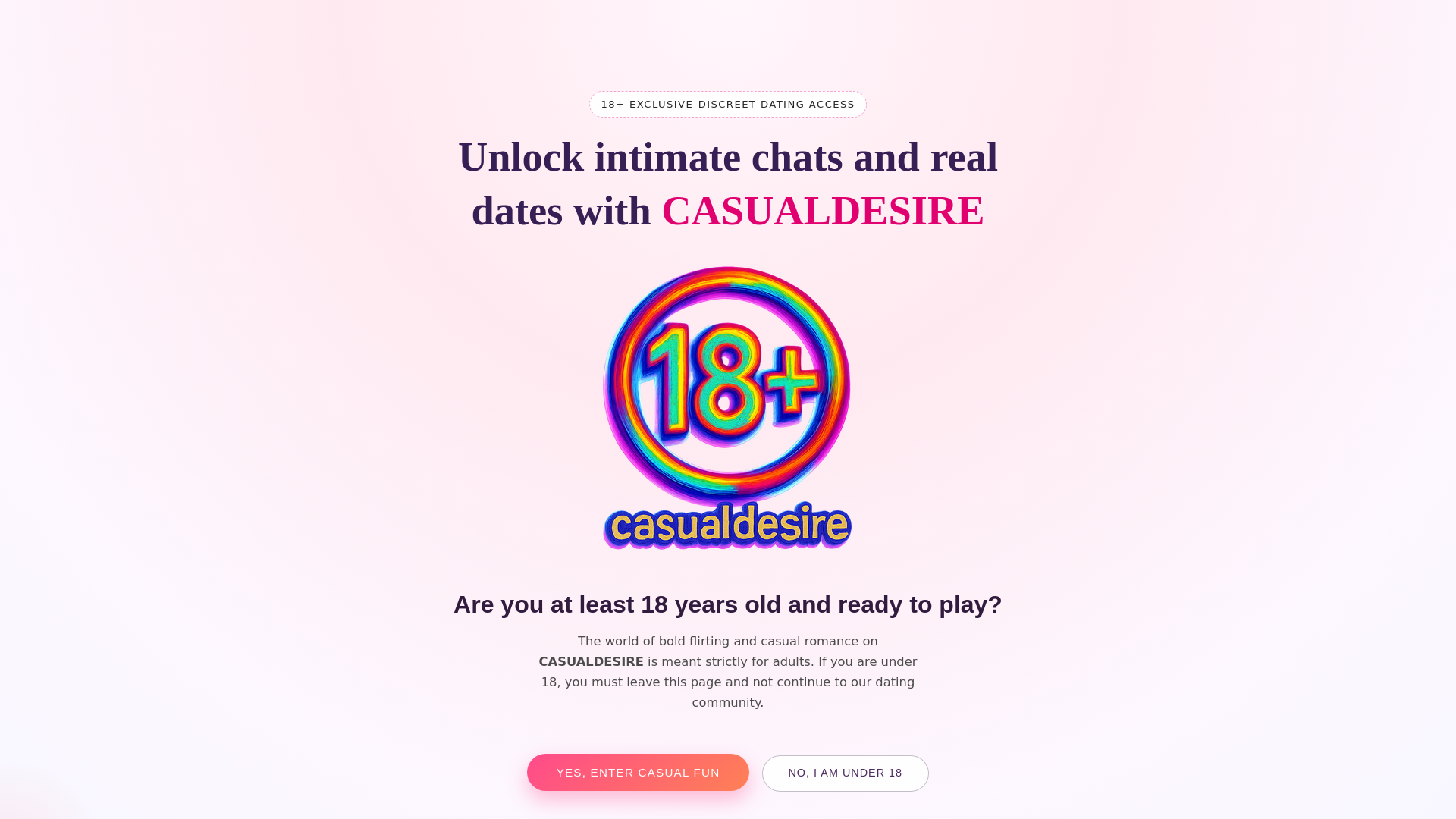 website screenshot of https://casualdesire.top