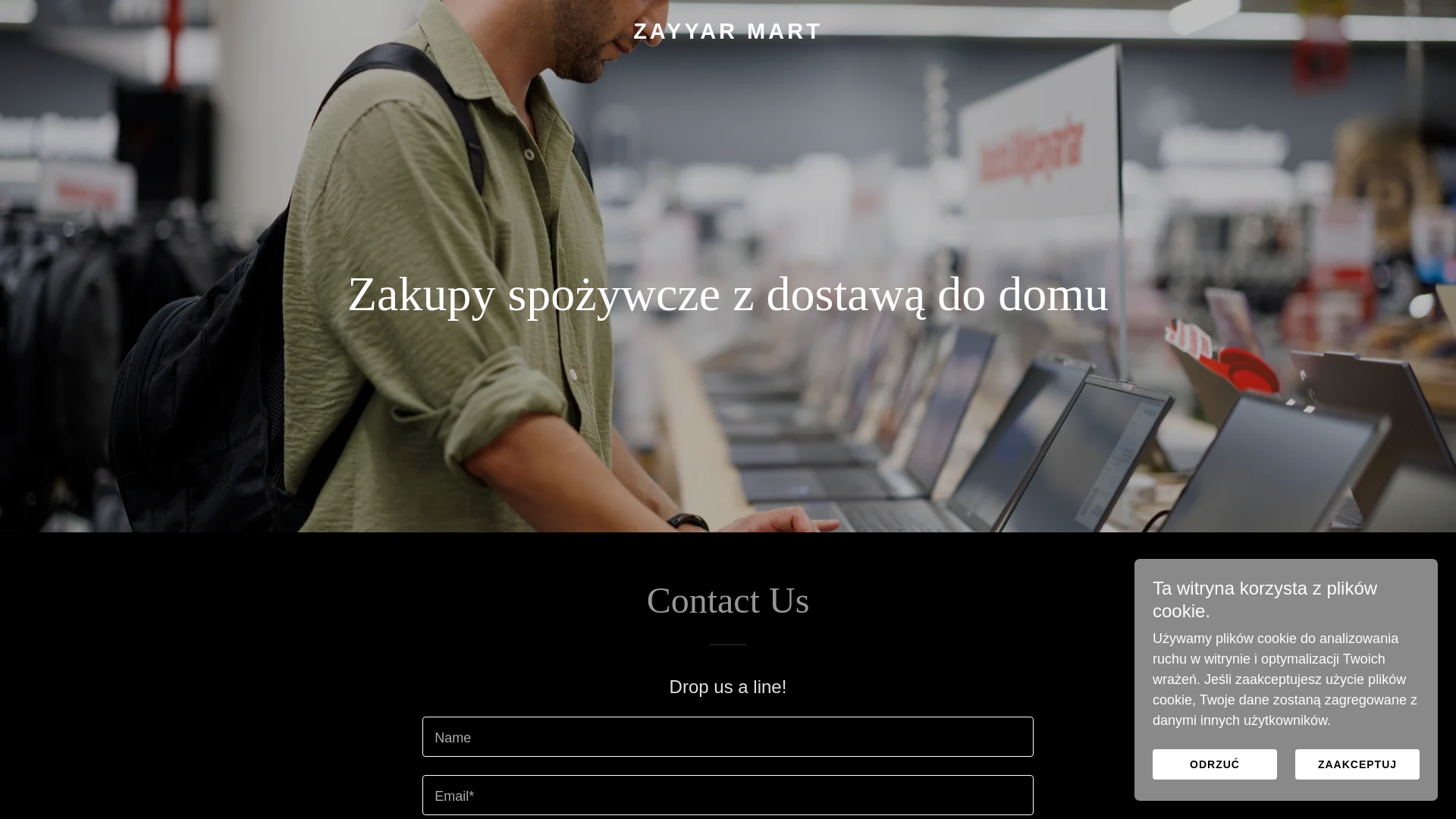 website screenshot of https://zayyarmart.shop/