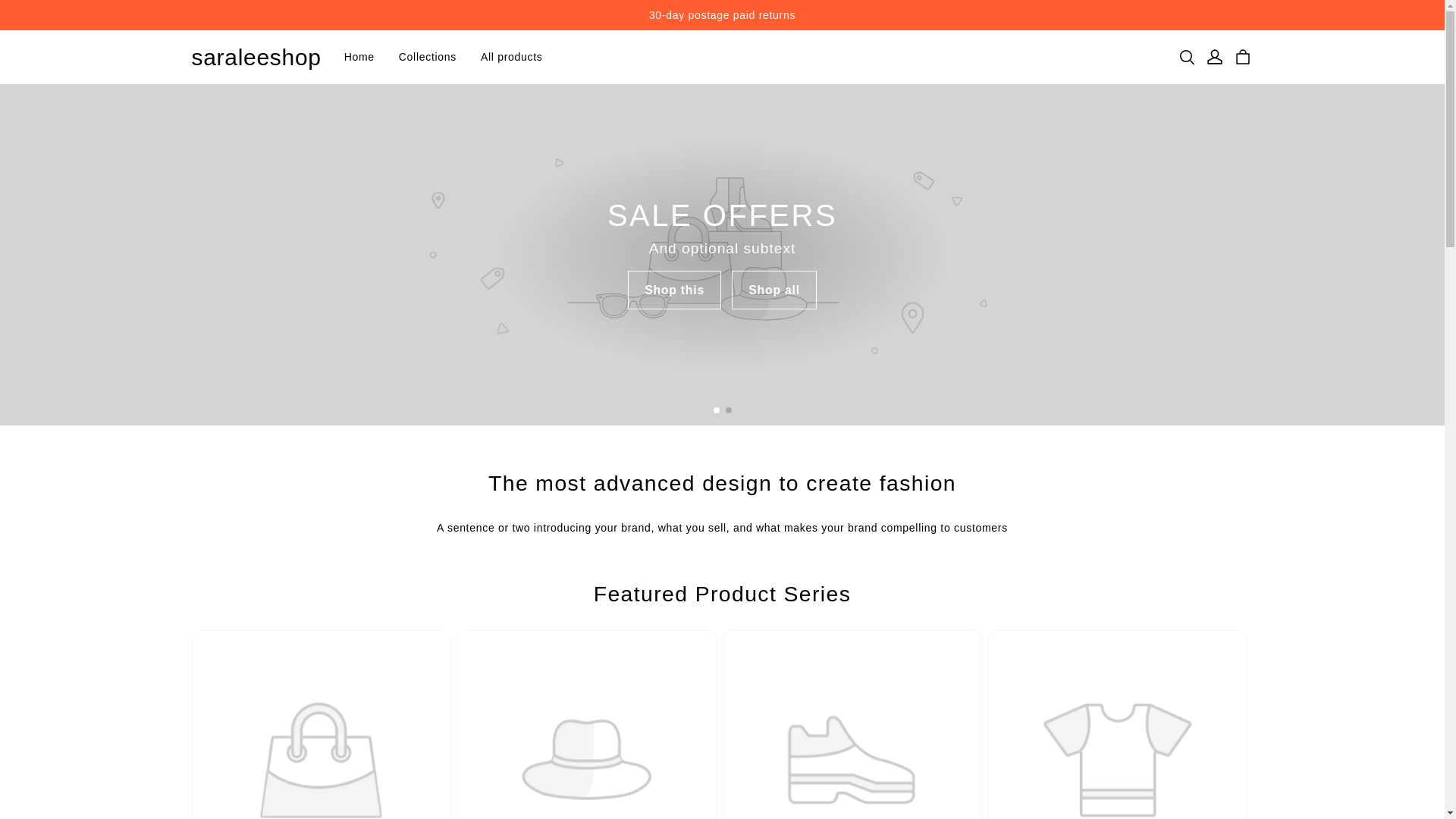 website screenshot of https://saraleeshop.com/