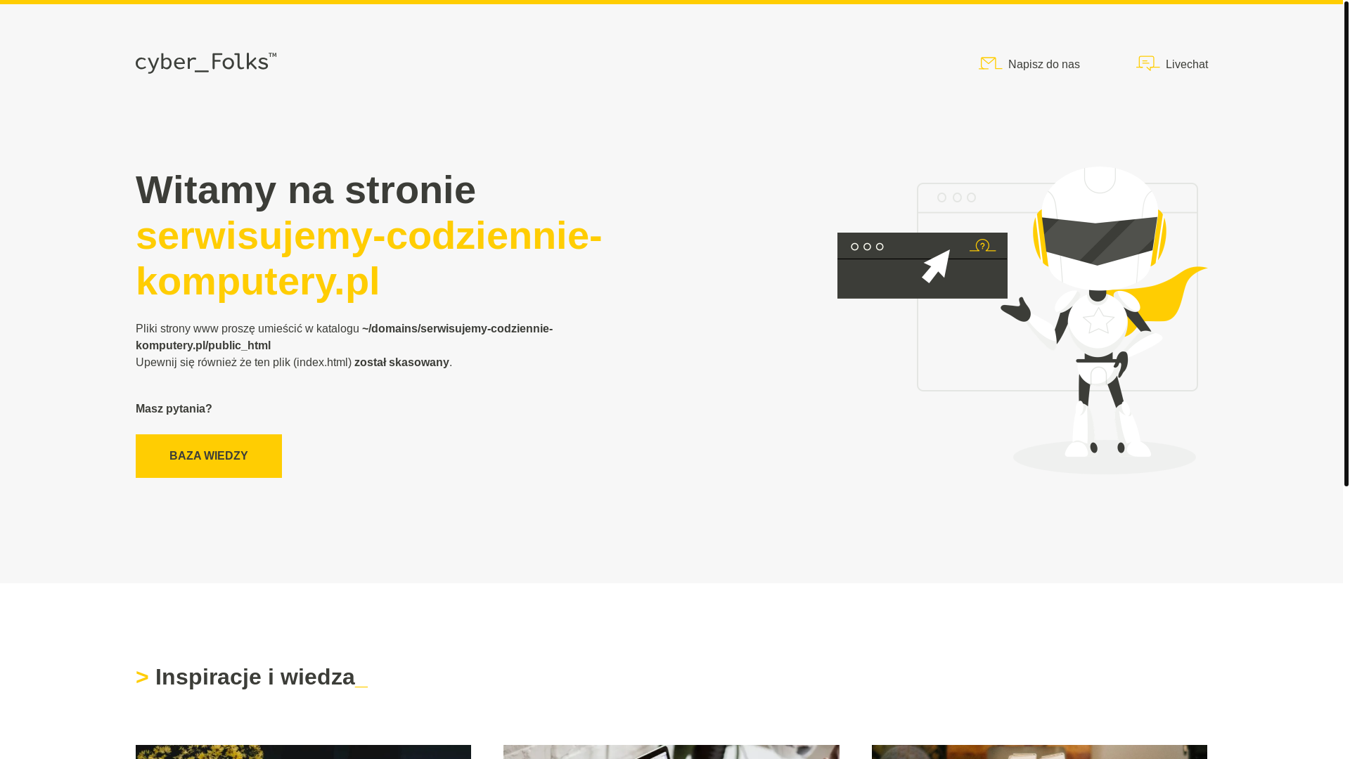 website screenshot of https://serwisujemy-codziennie-komputery.pl/