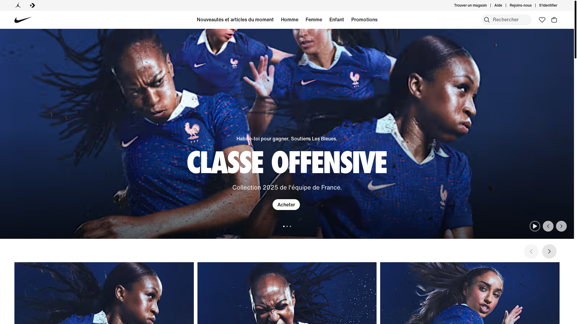 website screenshot of https://nike.com/