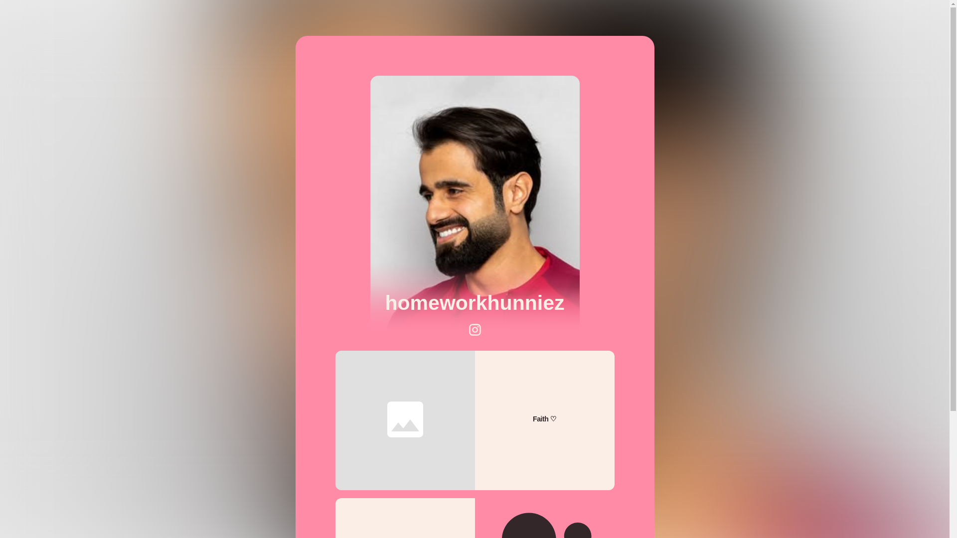 website screenshot of https://homeworkhunniez.com/