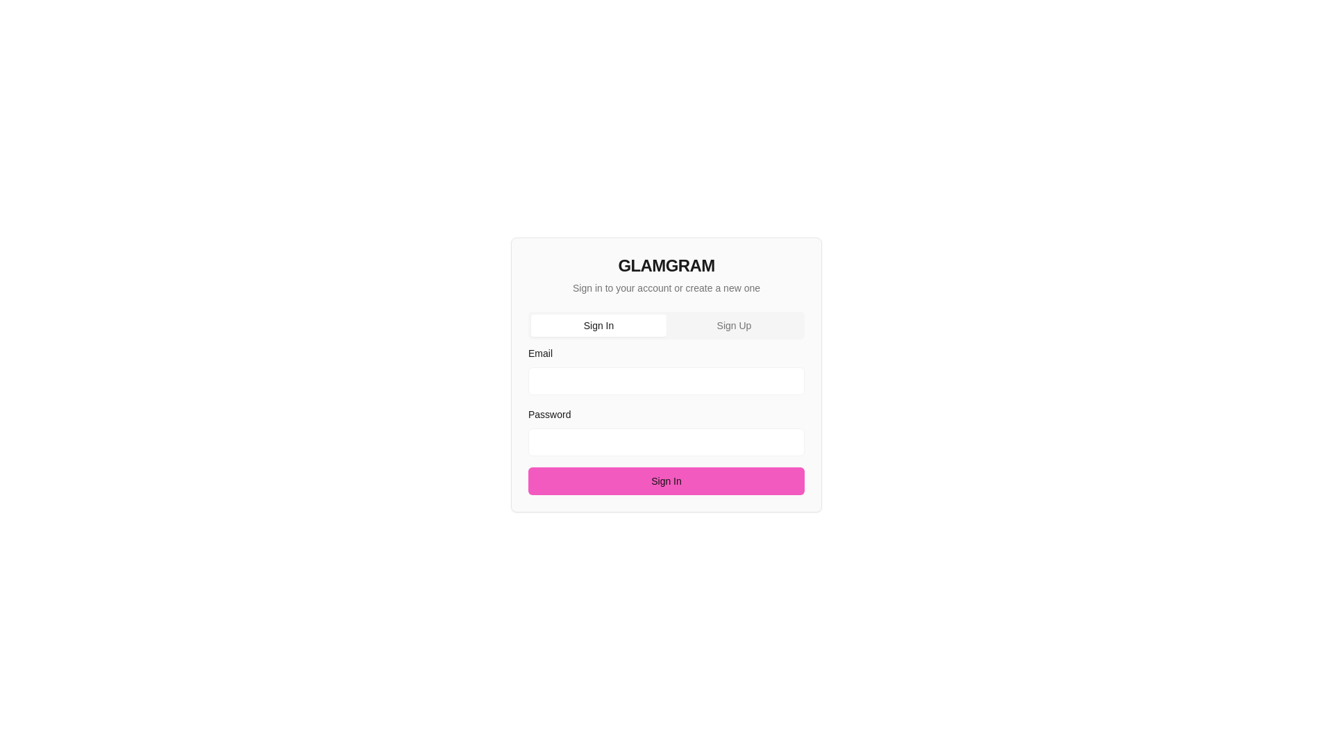 website screenshot of https://glamgramapp.com/
