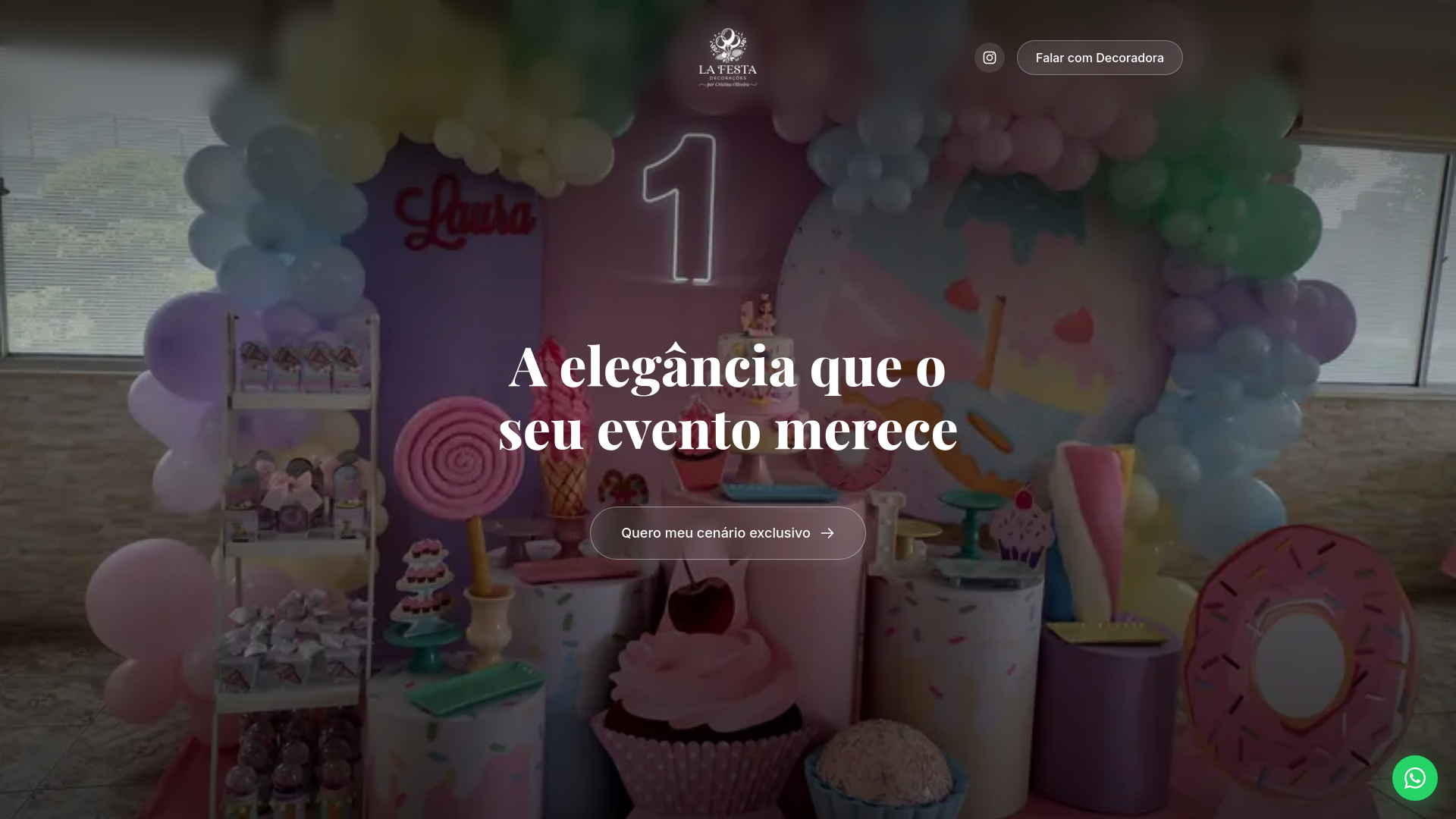 website screenshot of https://lafestadecoracoes.com.br/