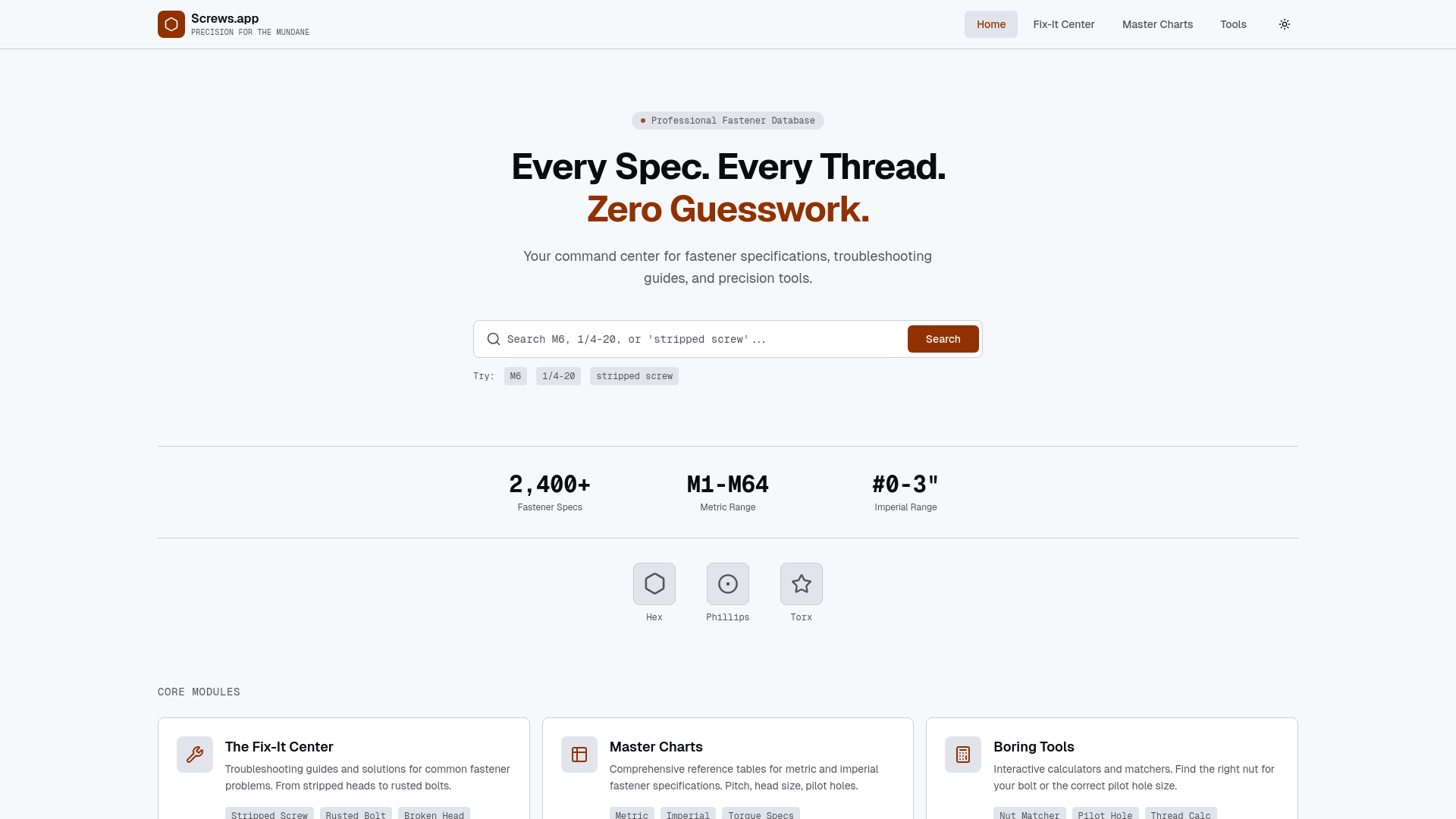 website screenshot of https://site-screws-app.pages.dev/