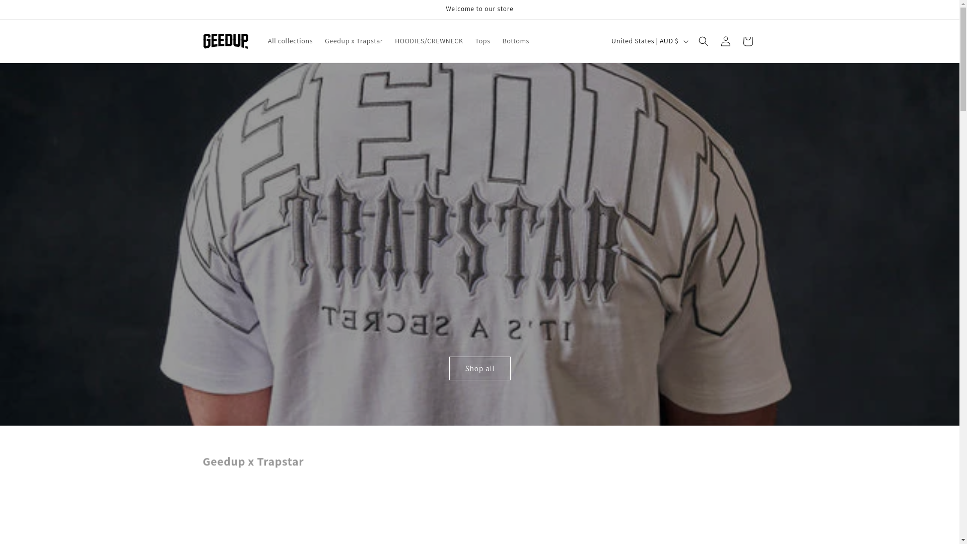 website screenshot of https://geedupclotihing.shop/