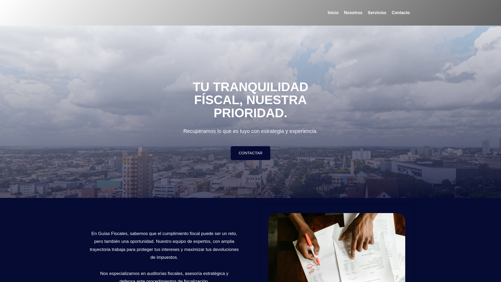 website screenshot of https://guiasfiscales.com/