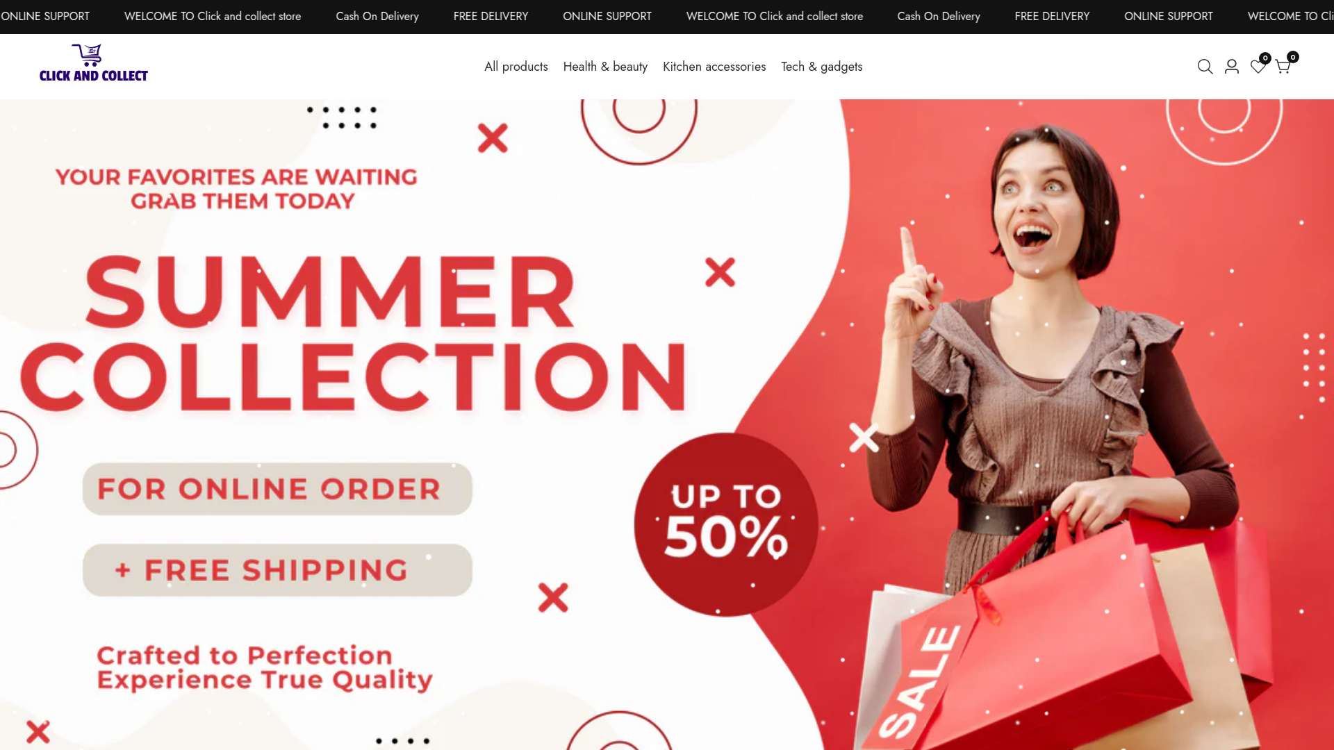 website screenshot of https://clicksandcollect.store/