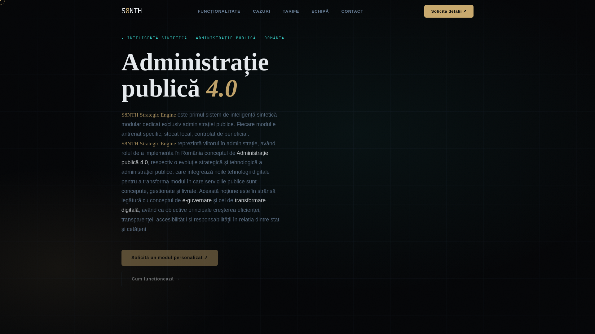 website screenshot of https://s8nth.ro/