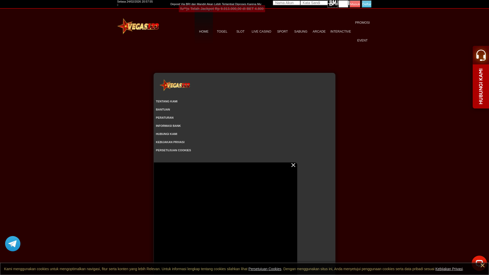 website screenshot of https://vegas123linkz.com/