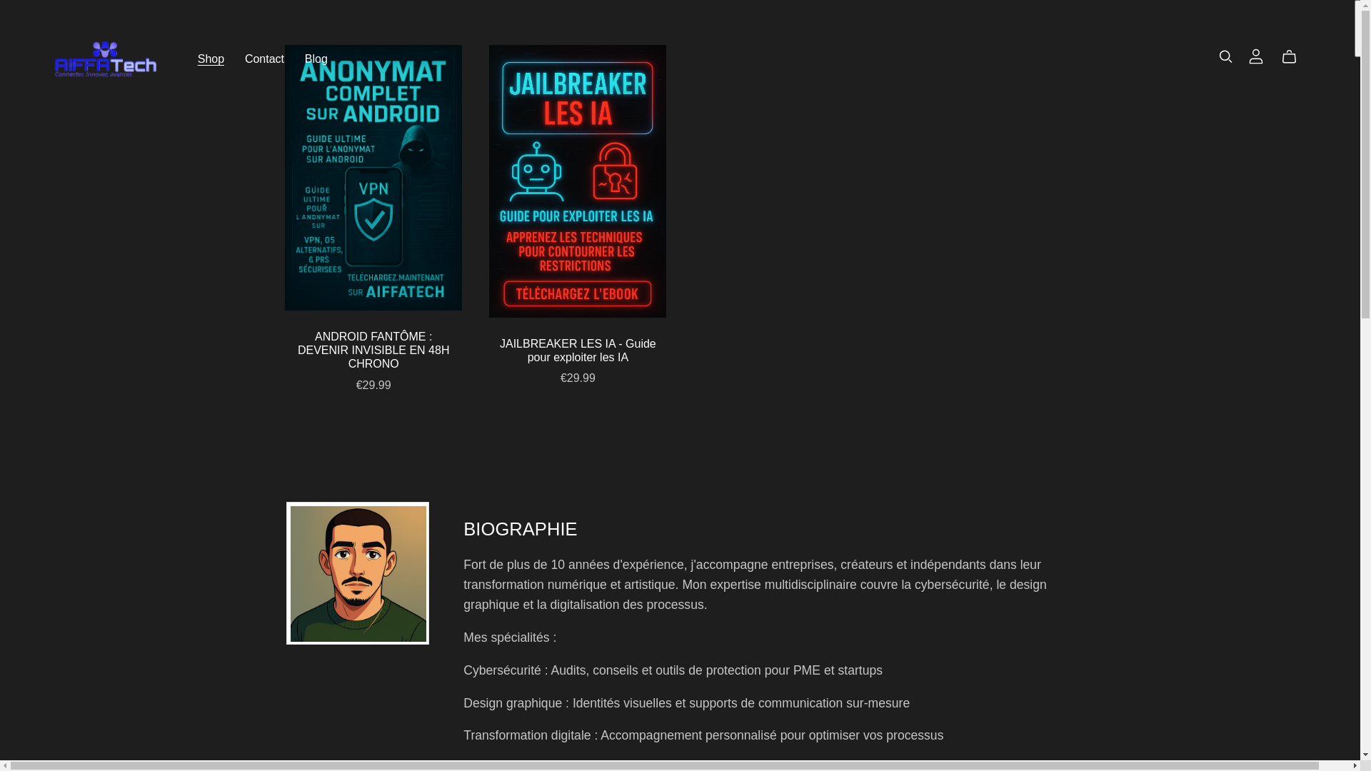 website screenshot of https://aiffatech.ovh/
