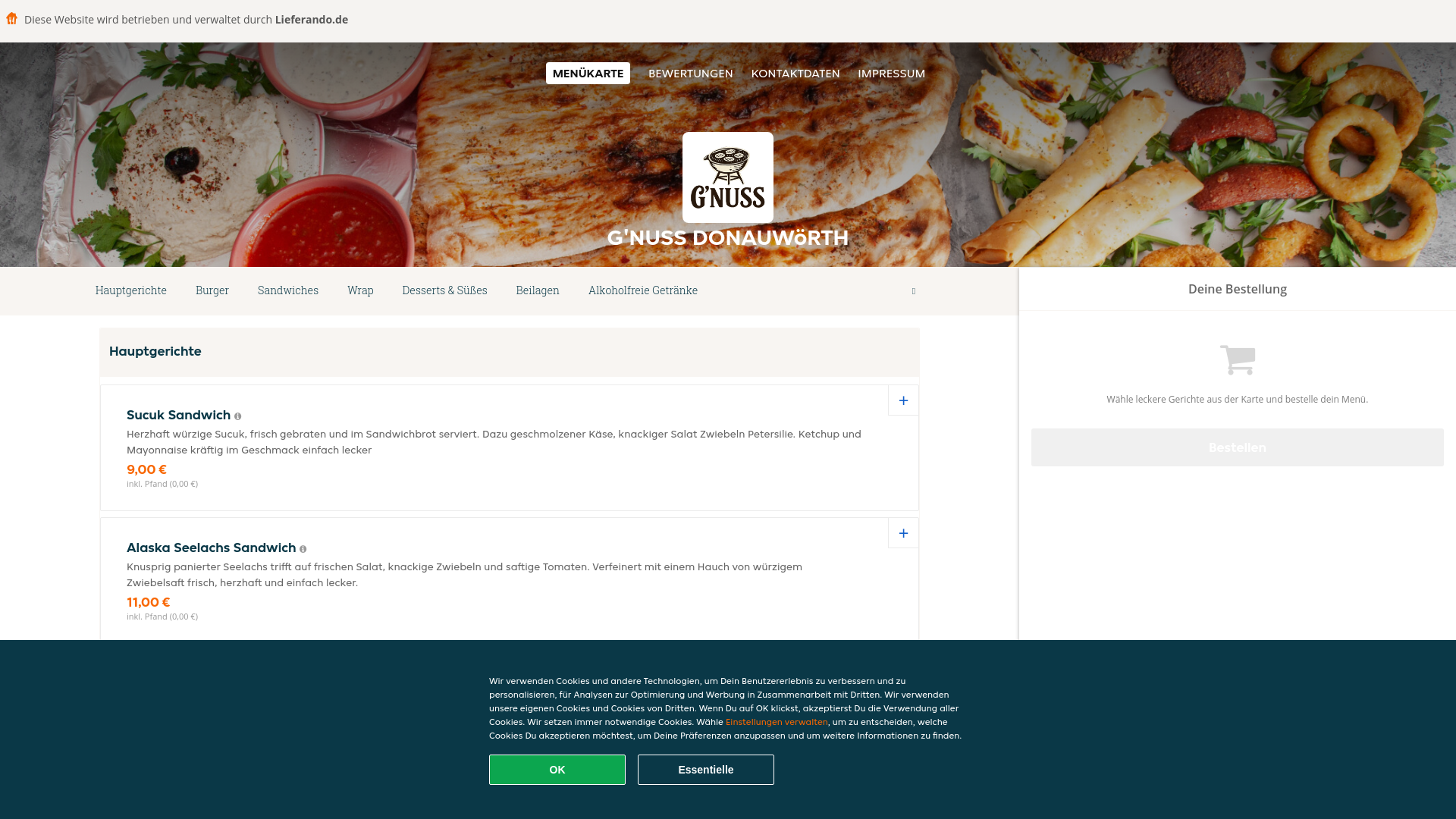 website screenshot of https://gnuss-donauworth.de/