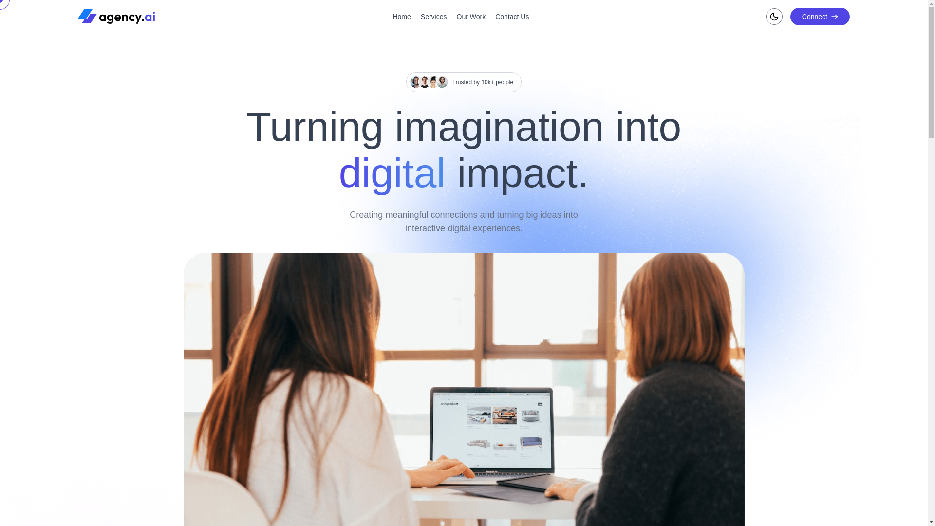 website screenshot of https://agency5ai.in/