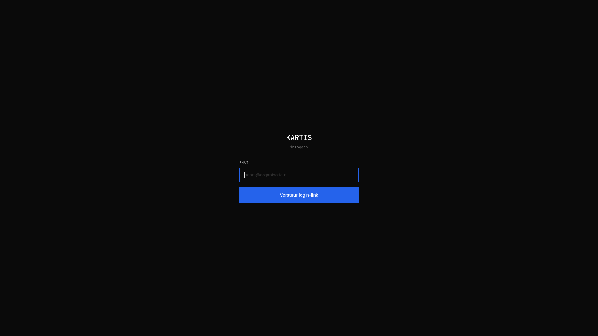 website screenshot of https://kartis.nl