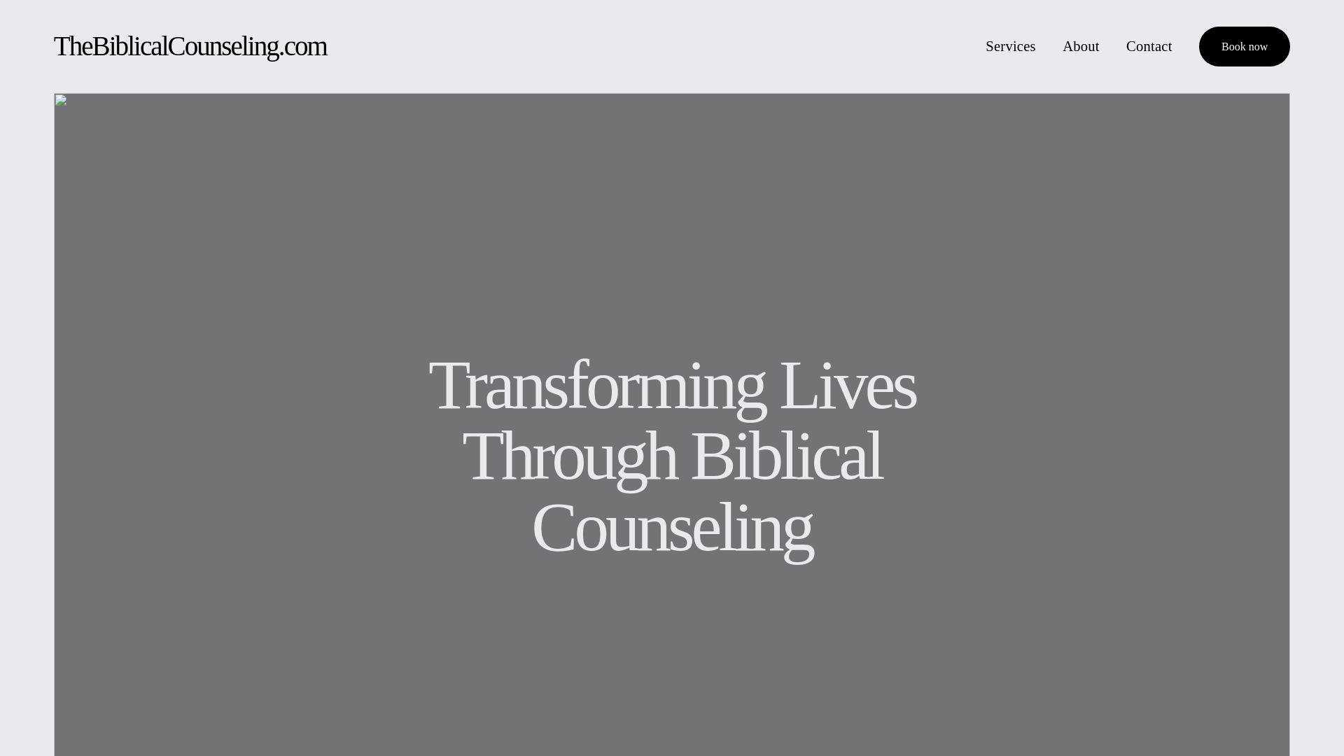 website screenshot of https://the-biblical-counseling.com/