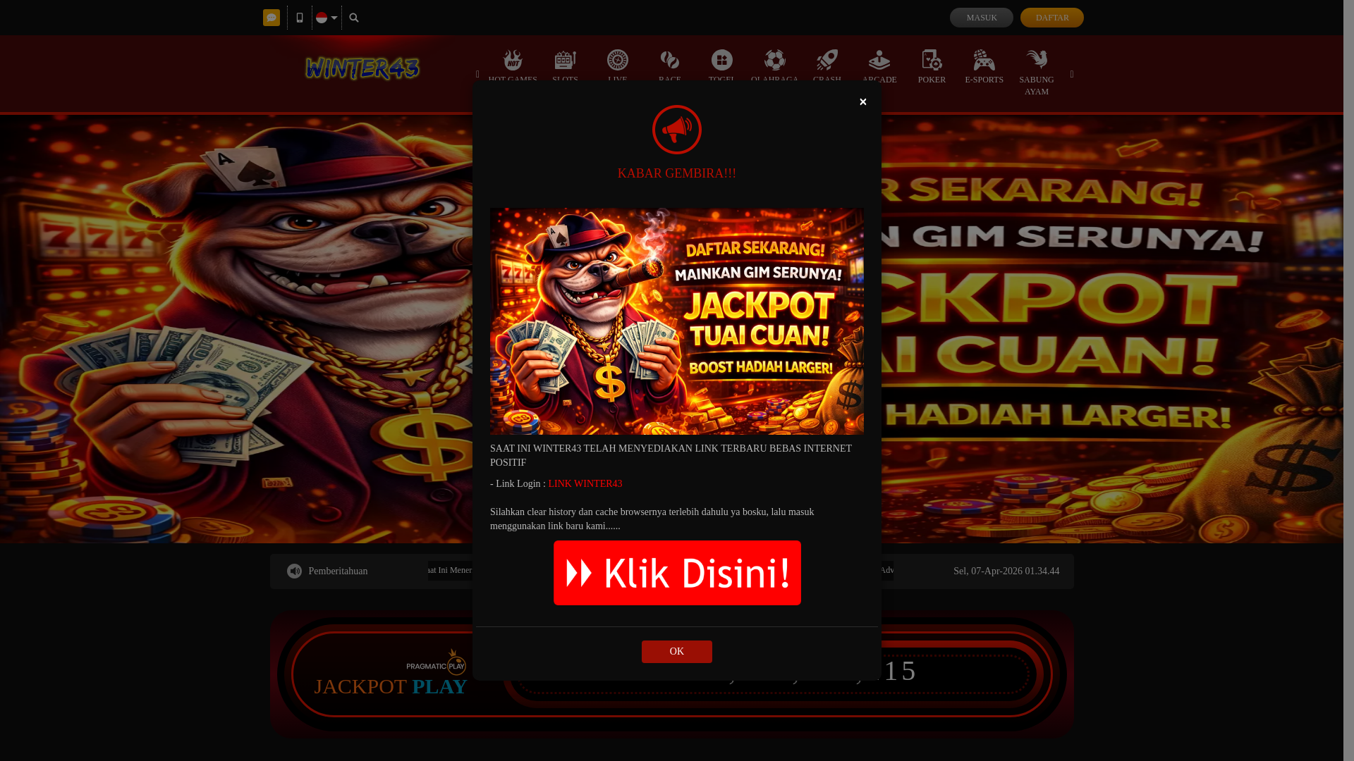 website screenshot of https://winter43x.org/