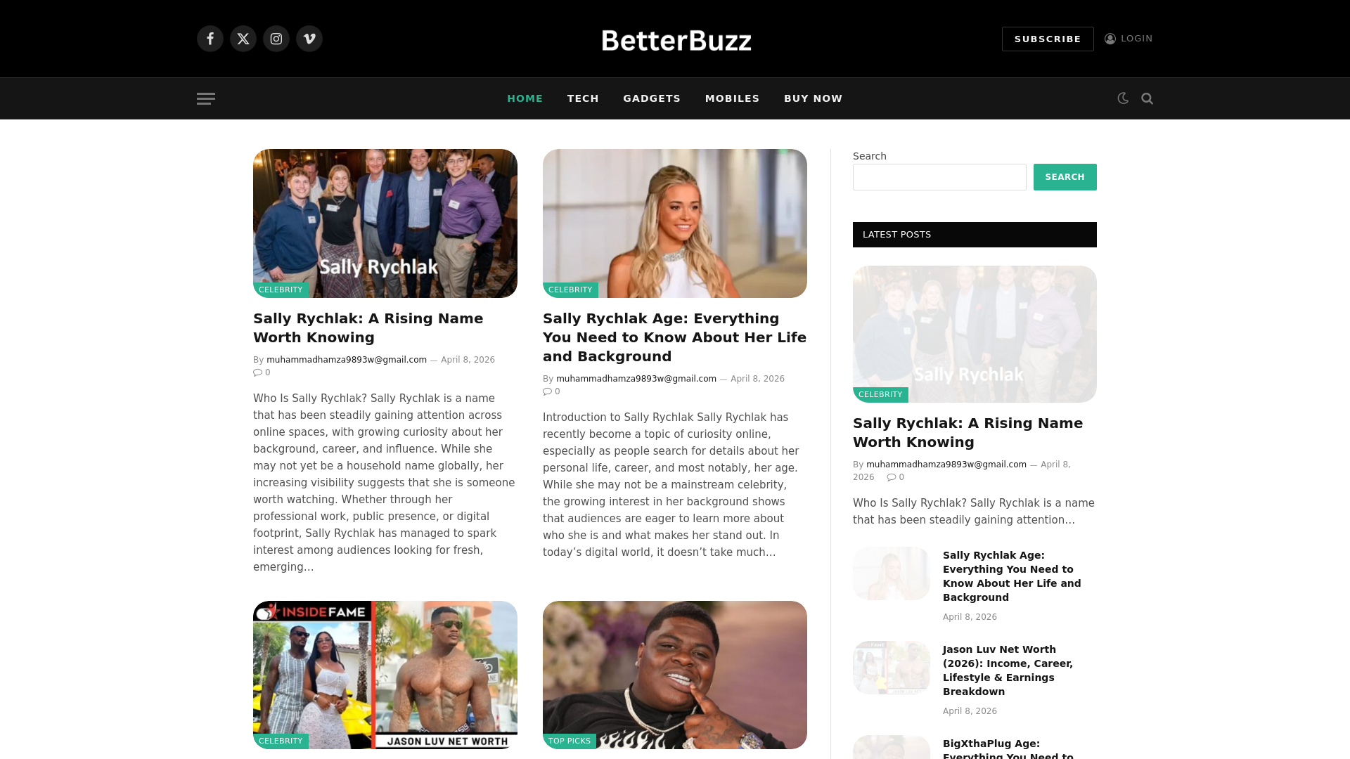 website screenshot of https://betterbuzz.co.uk