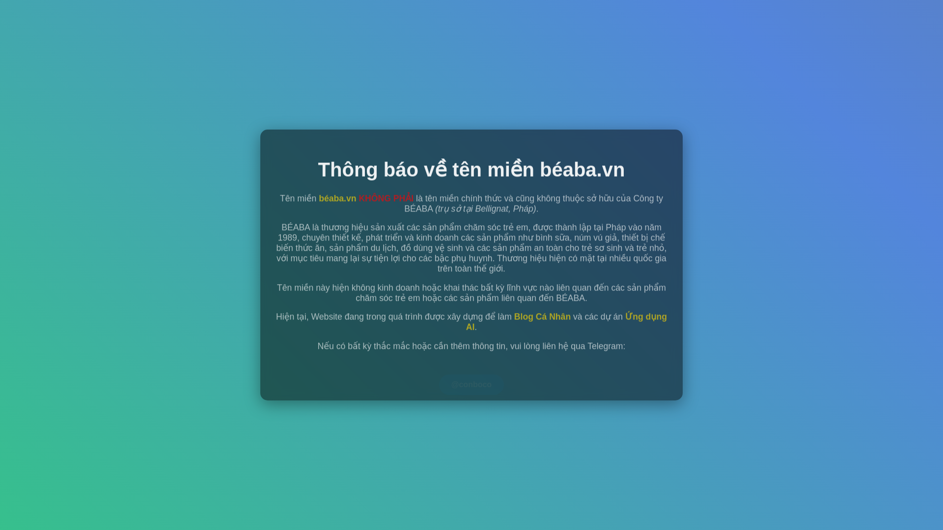 website screenshot of https://xn--baba-bpa.vn/