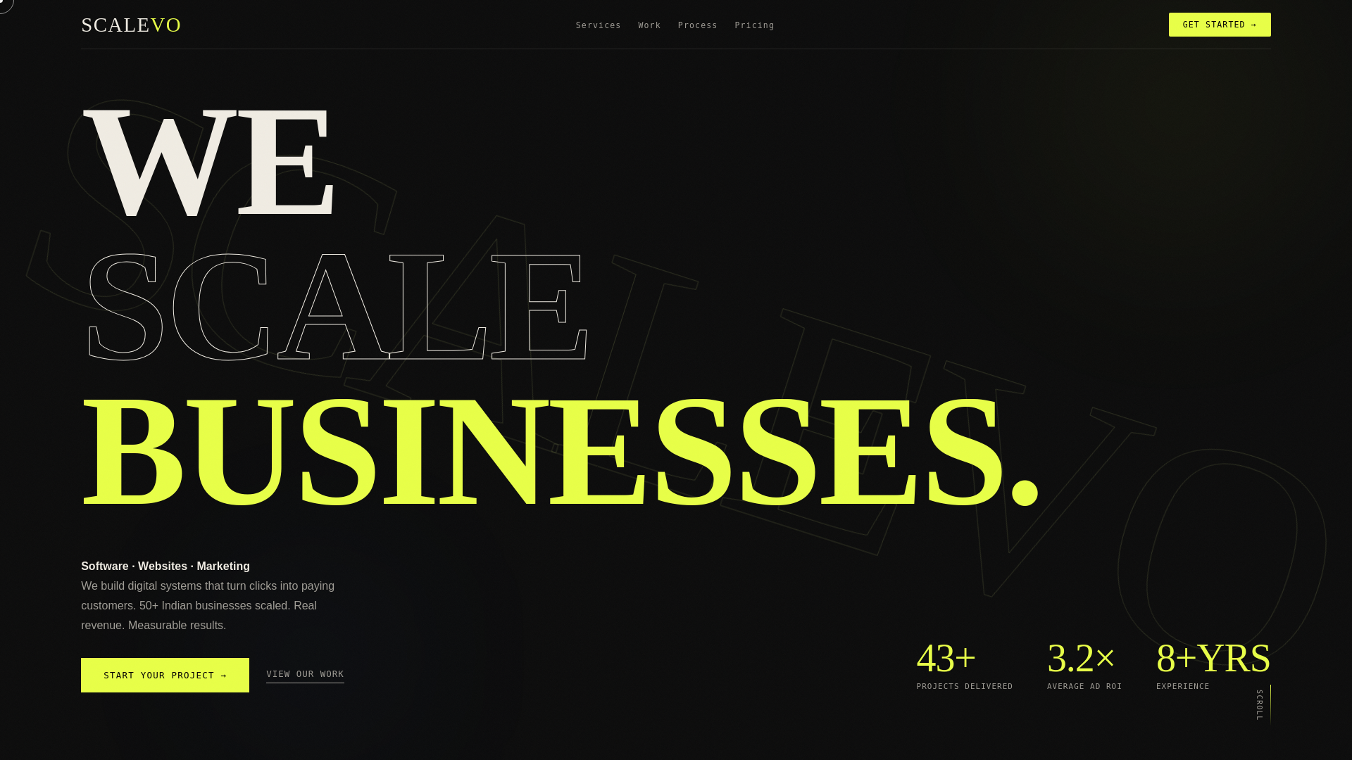 website screenshot of https://scalevo.pages.dev/
