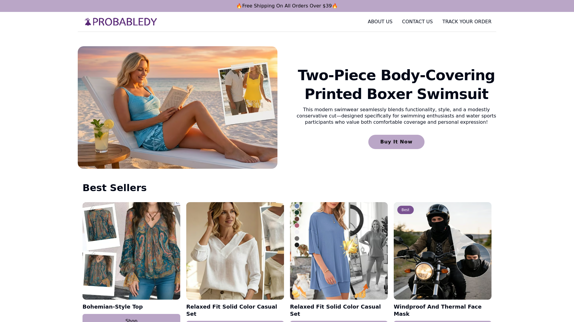 website screenshot of https://www.probabledy.com/