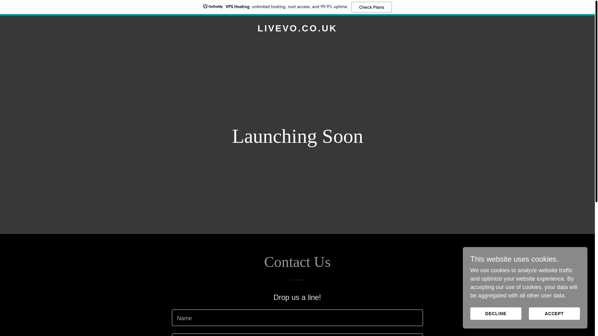 website screenshot of https://livevo.co.uk/