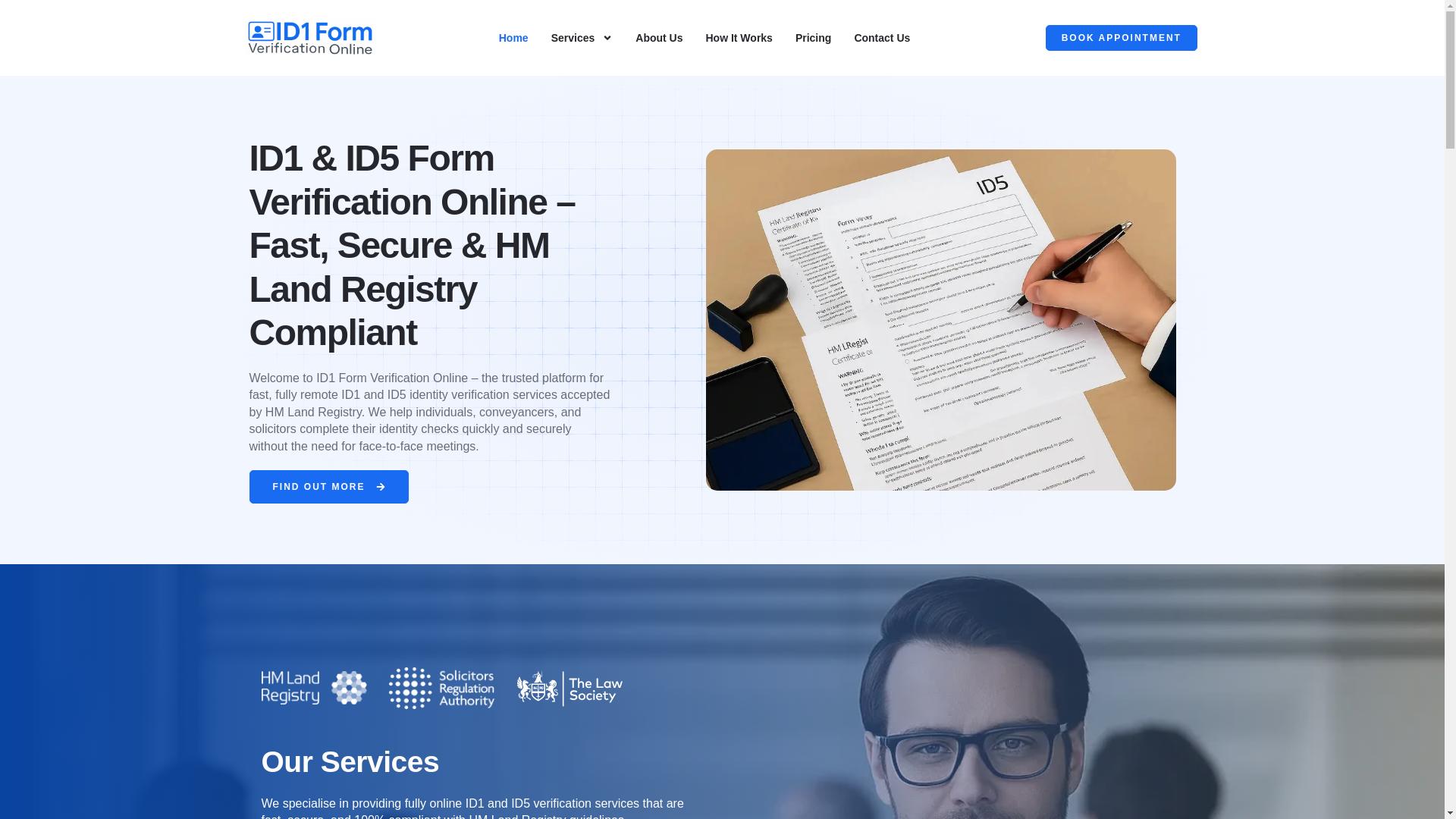 website screenshot of https://id1formverificationonline.co.uk/