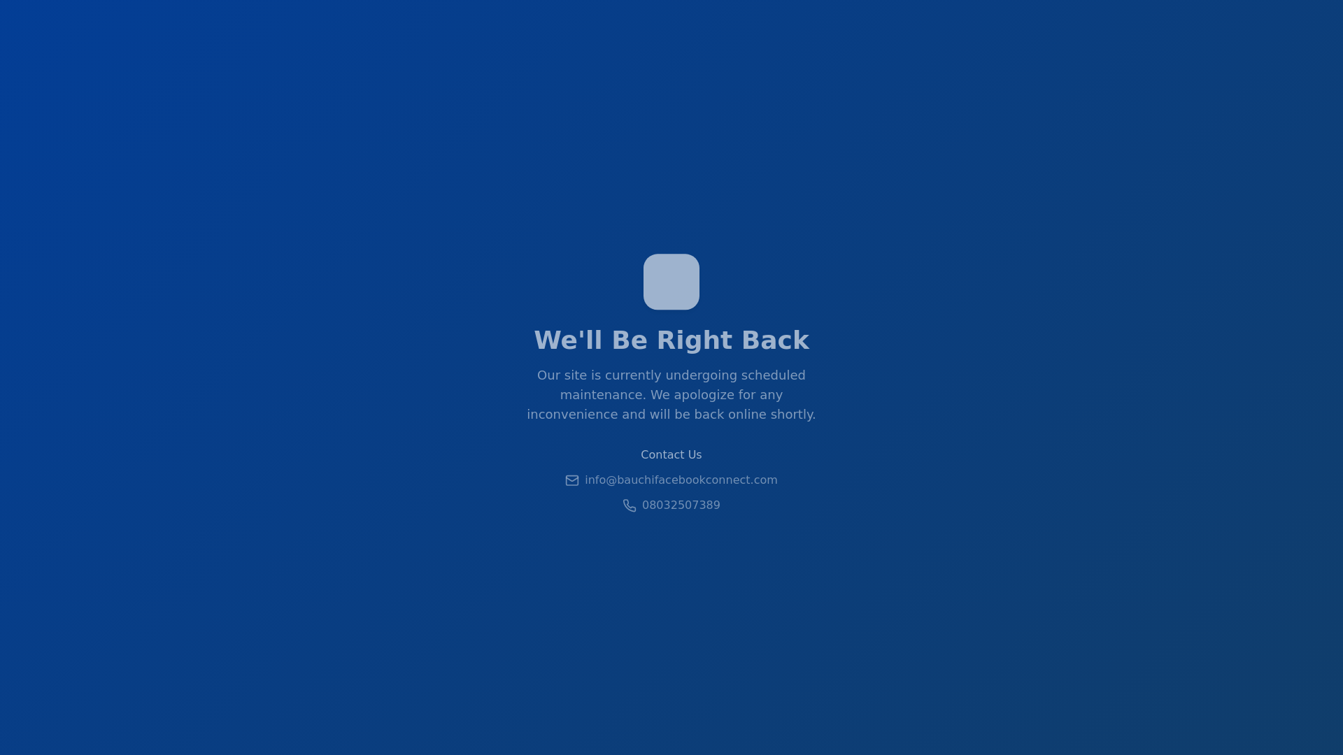 website screenshot of https://bauchifacebookconnect.com/