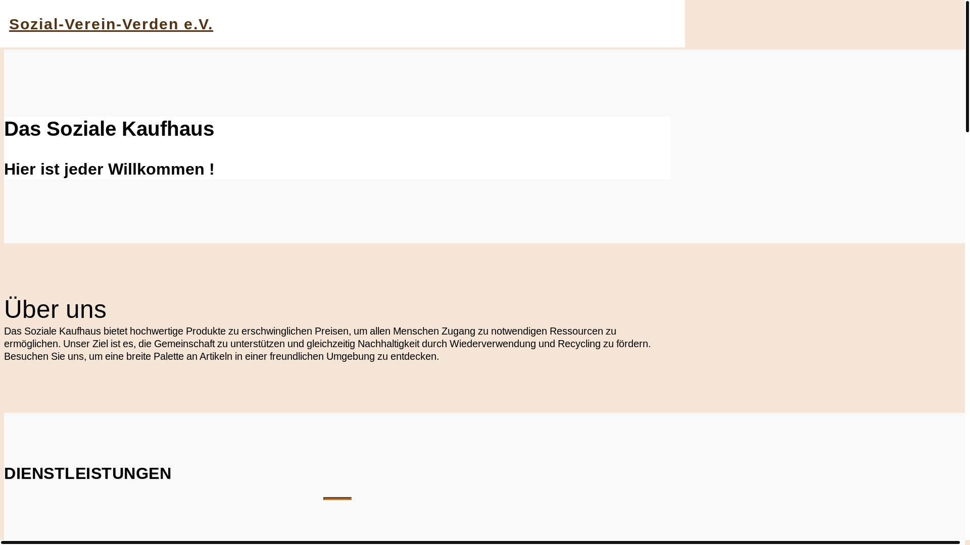 website screenshot of https://sozial-verein-verden.de/