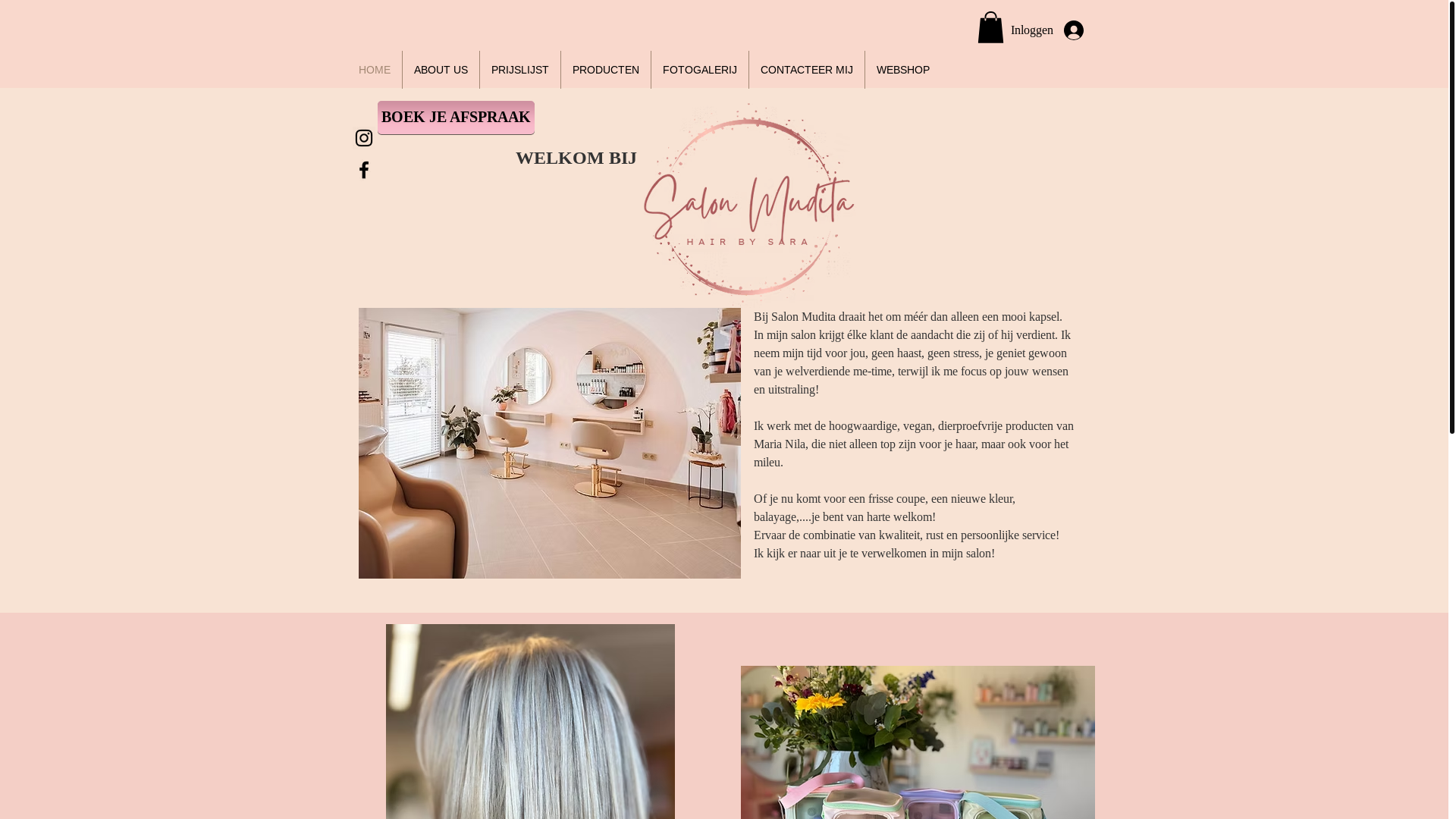 website screenshot of https://salonmudita.be/