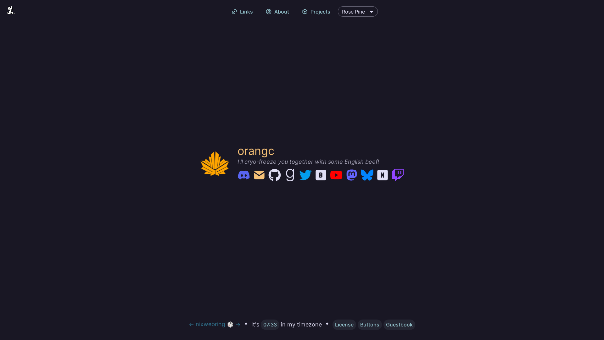 website screenshot of https://orangc.pages.dev/