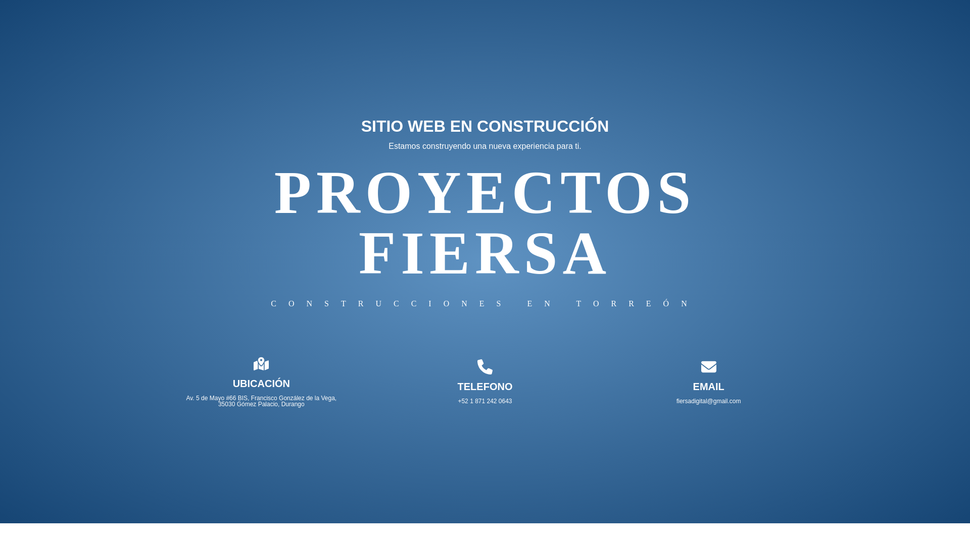 website screenshot of https://proyectosfiersa.com