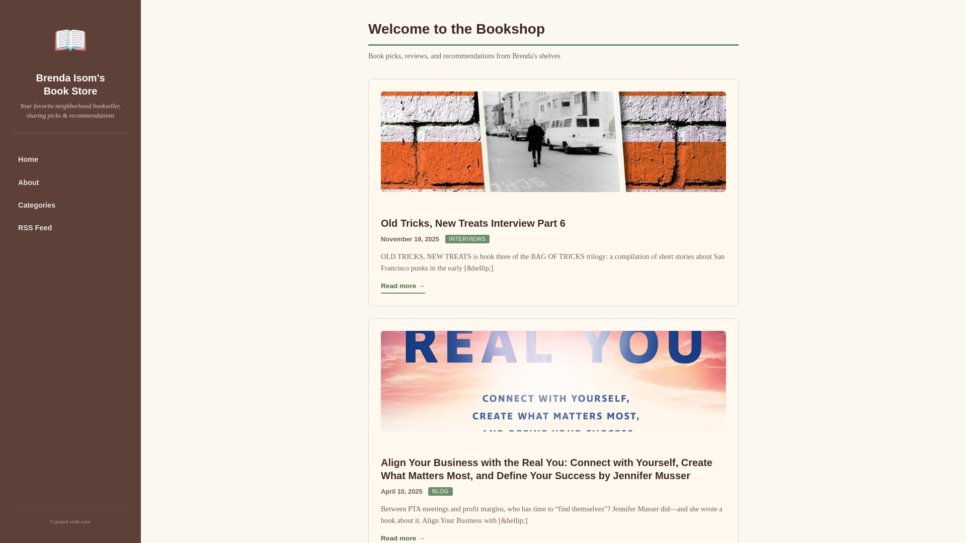 website screenshot of https://brendaisombooksstore.pages.dev/