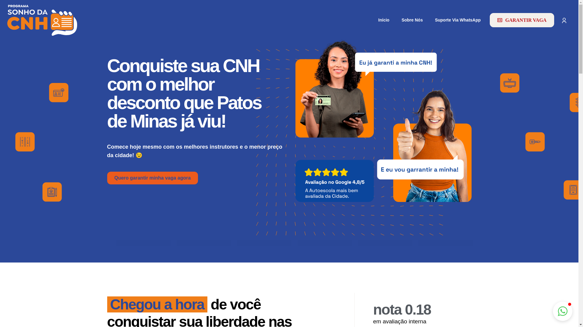 website screenshot of https://sonhodacnh.com.br/