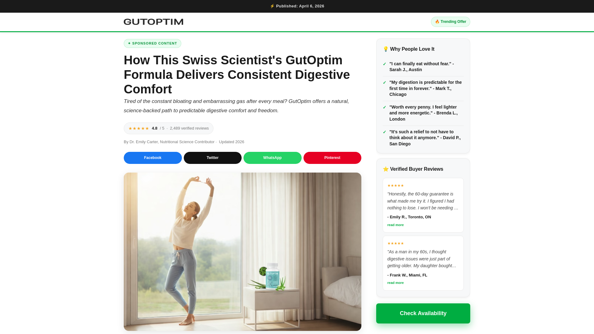 website screenshot of https://gutoptimstore.com