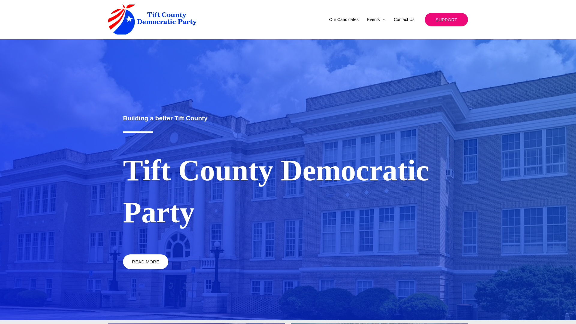 website screenshot of https://tiftcountydemocrats.org