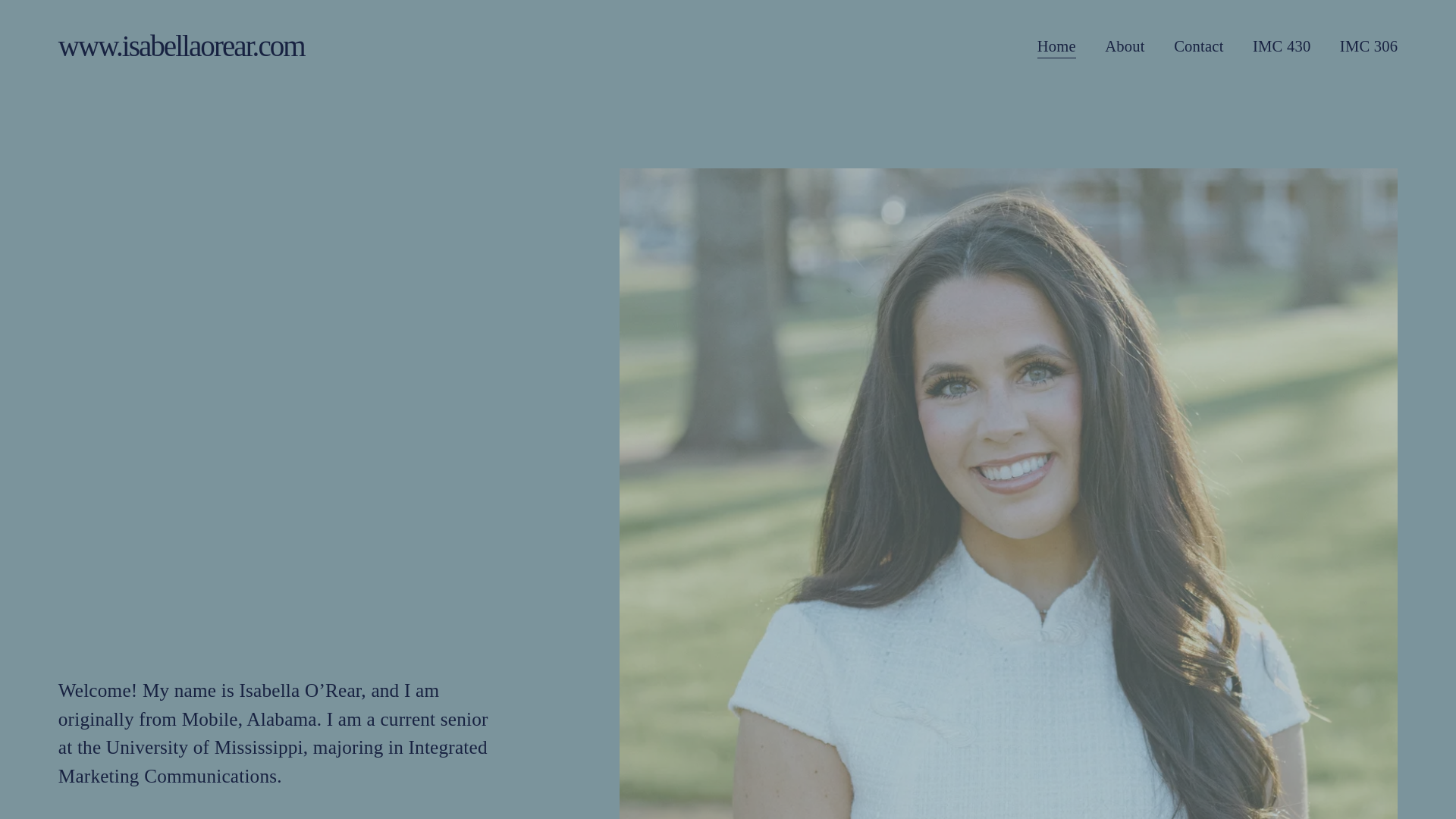 website screenshot of https://isabellaorear.com/