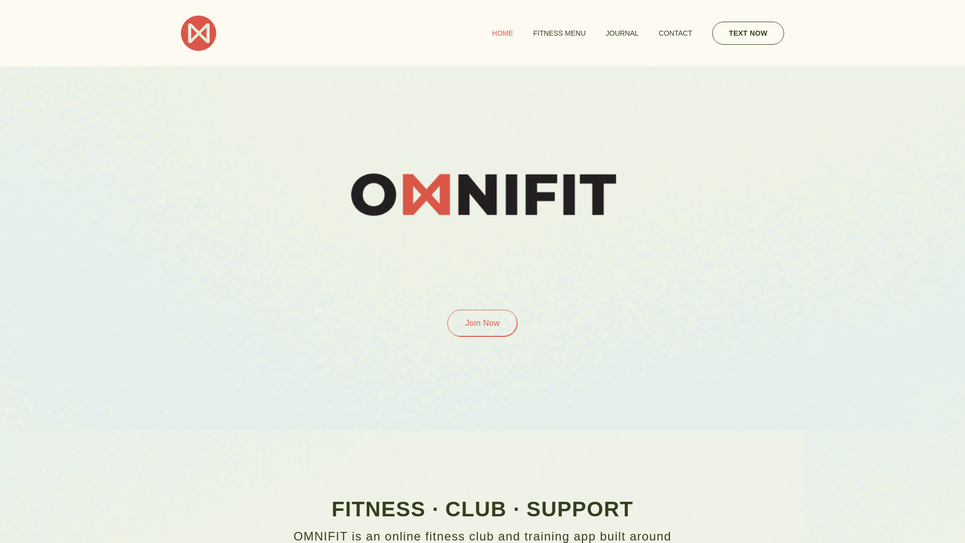 website screenshot of https://omnifit.website/