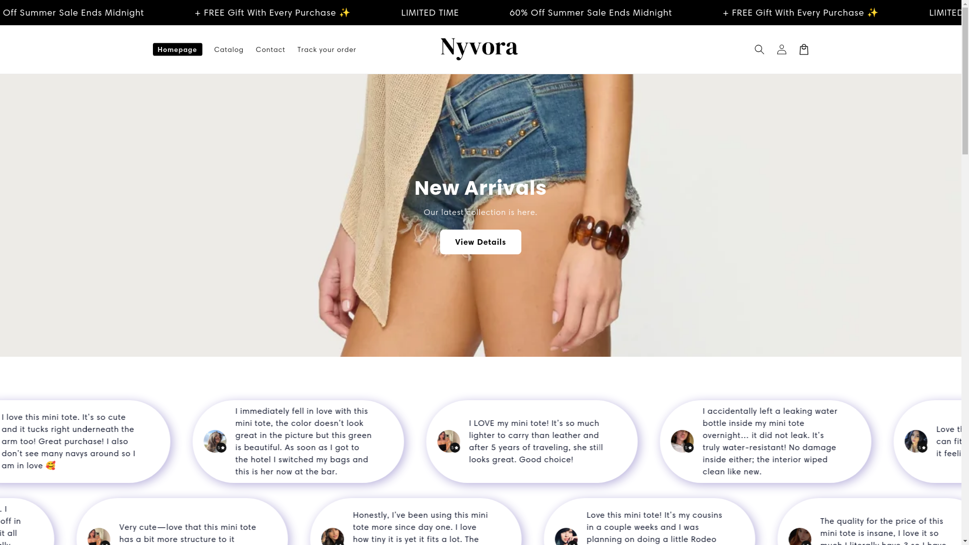 website screenshot of https://nelara.shop/