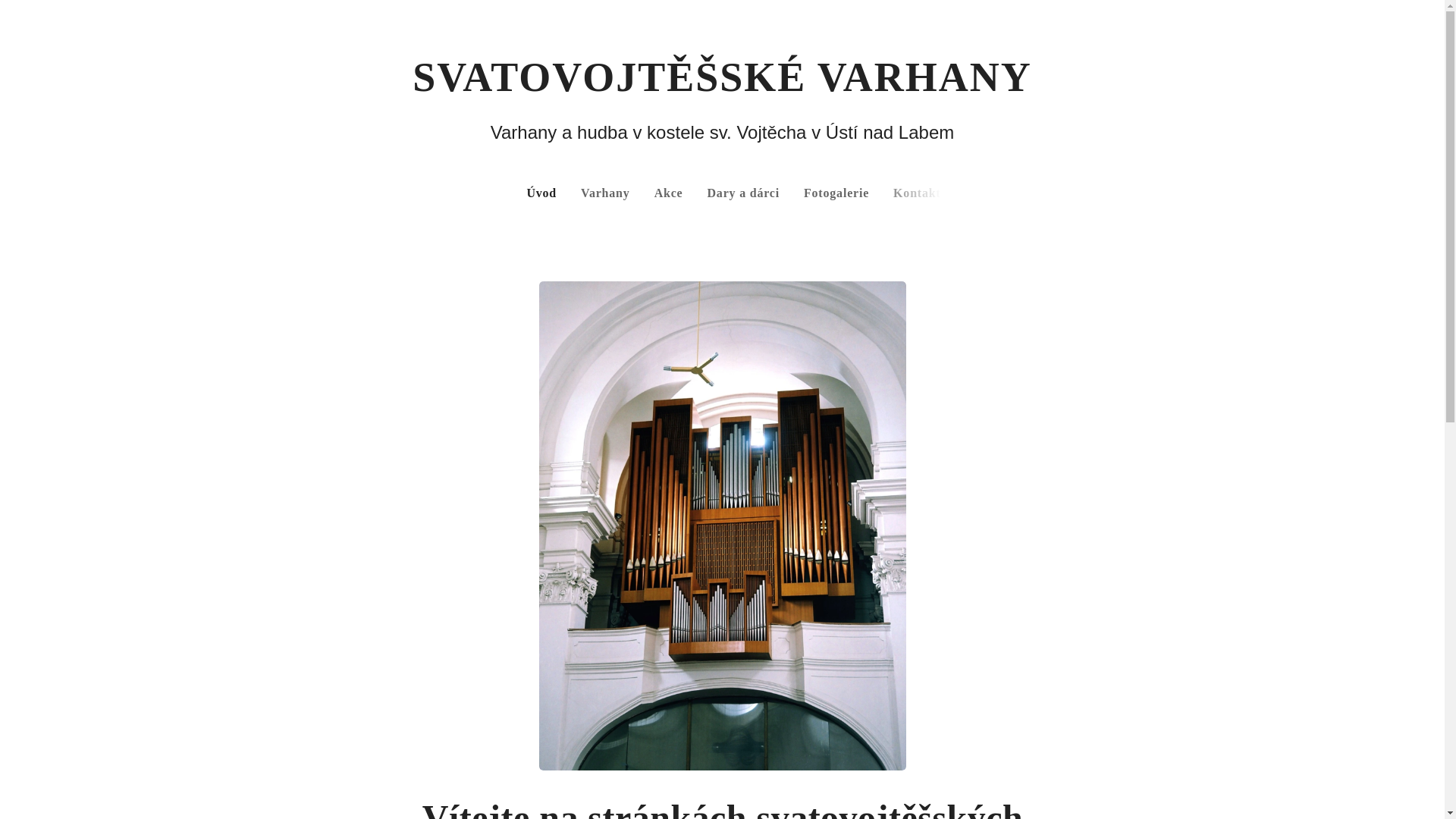 website screenshot of https://svatovojtesske-varhany.cz/