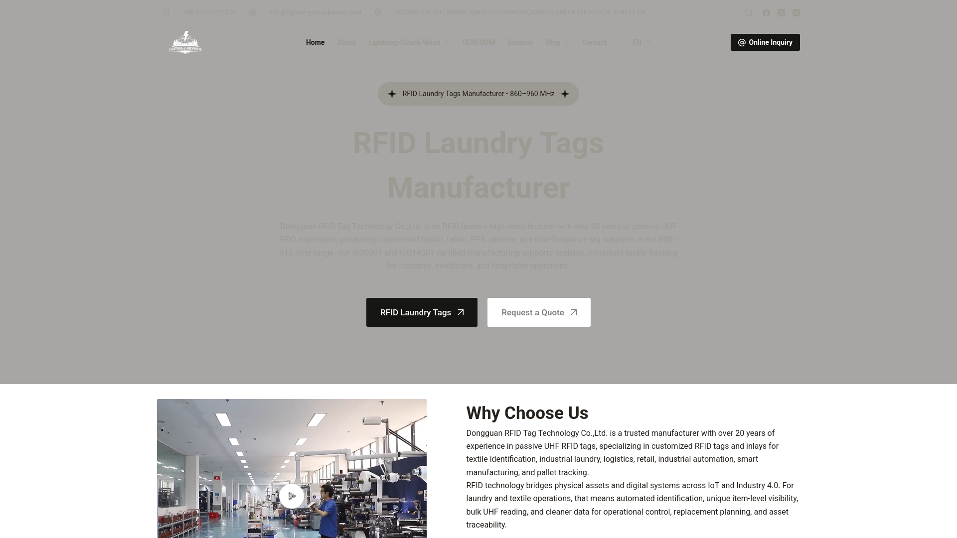 website screenshot of https://lightning-struckwood.com