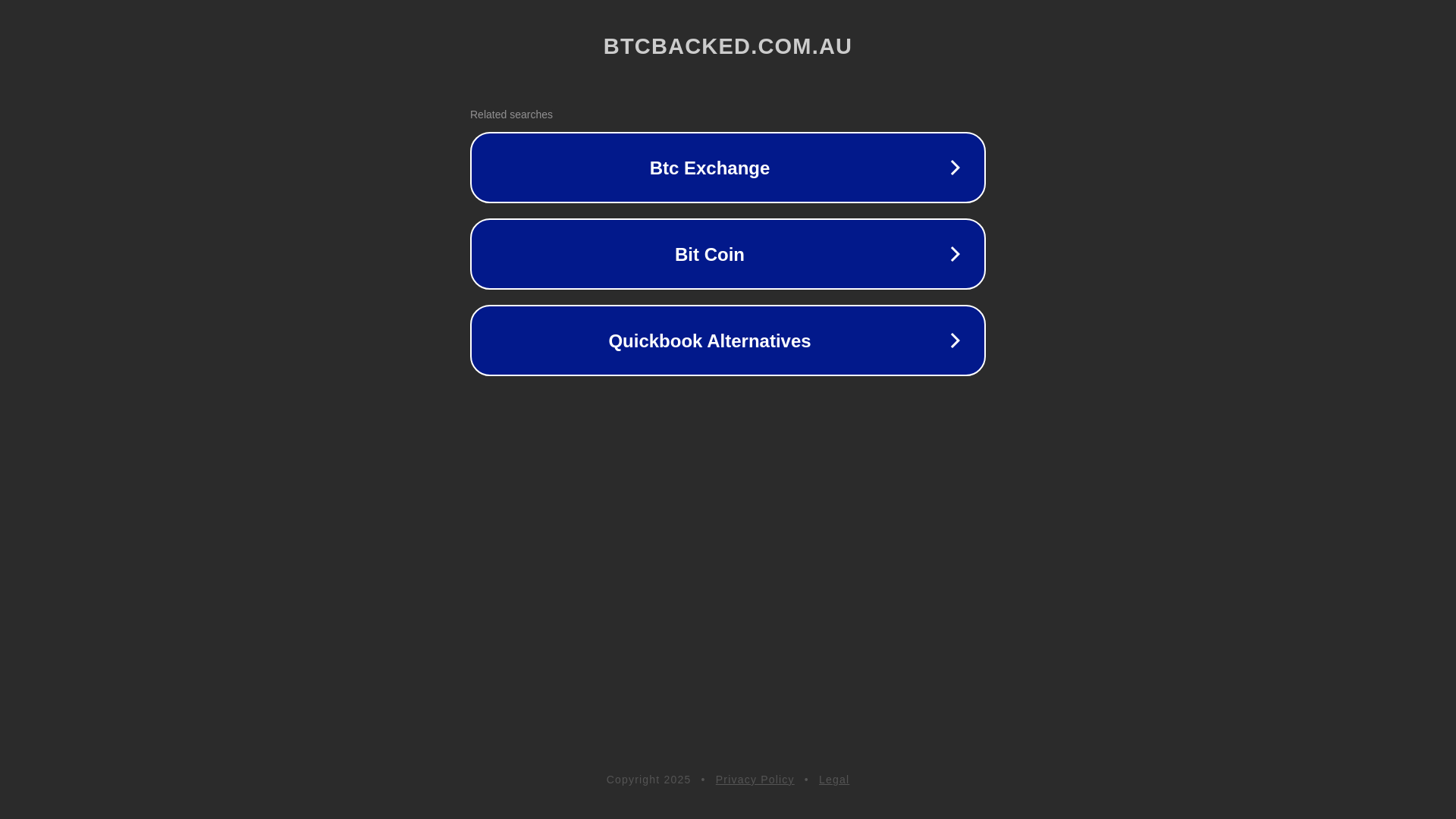 website screenshot of https://btcbacked.com.au/
