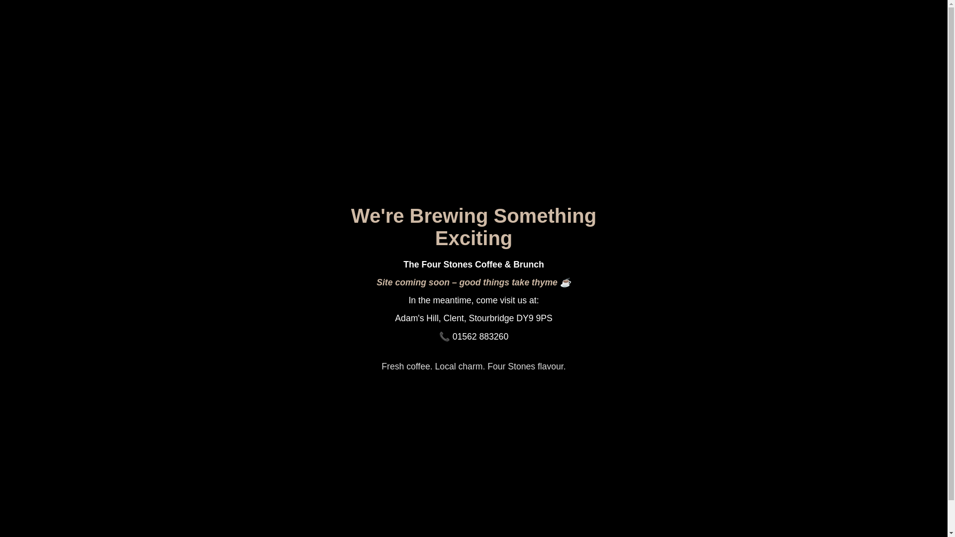 website screenshot of https://thefourstonescoffeeandbrunch.co.uk/