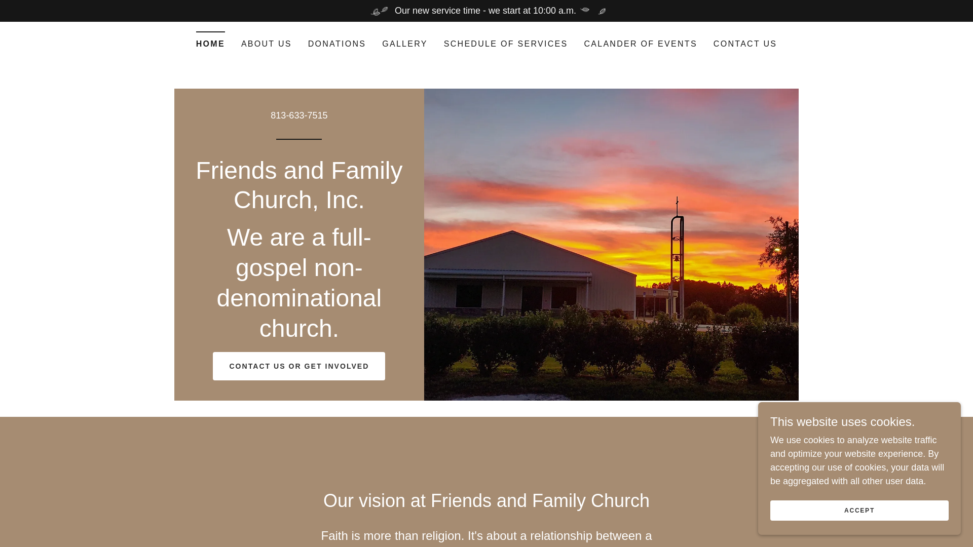 website screenshot of https://friendsfamilyministry.com/