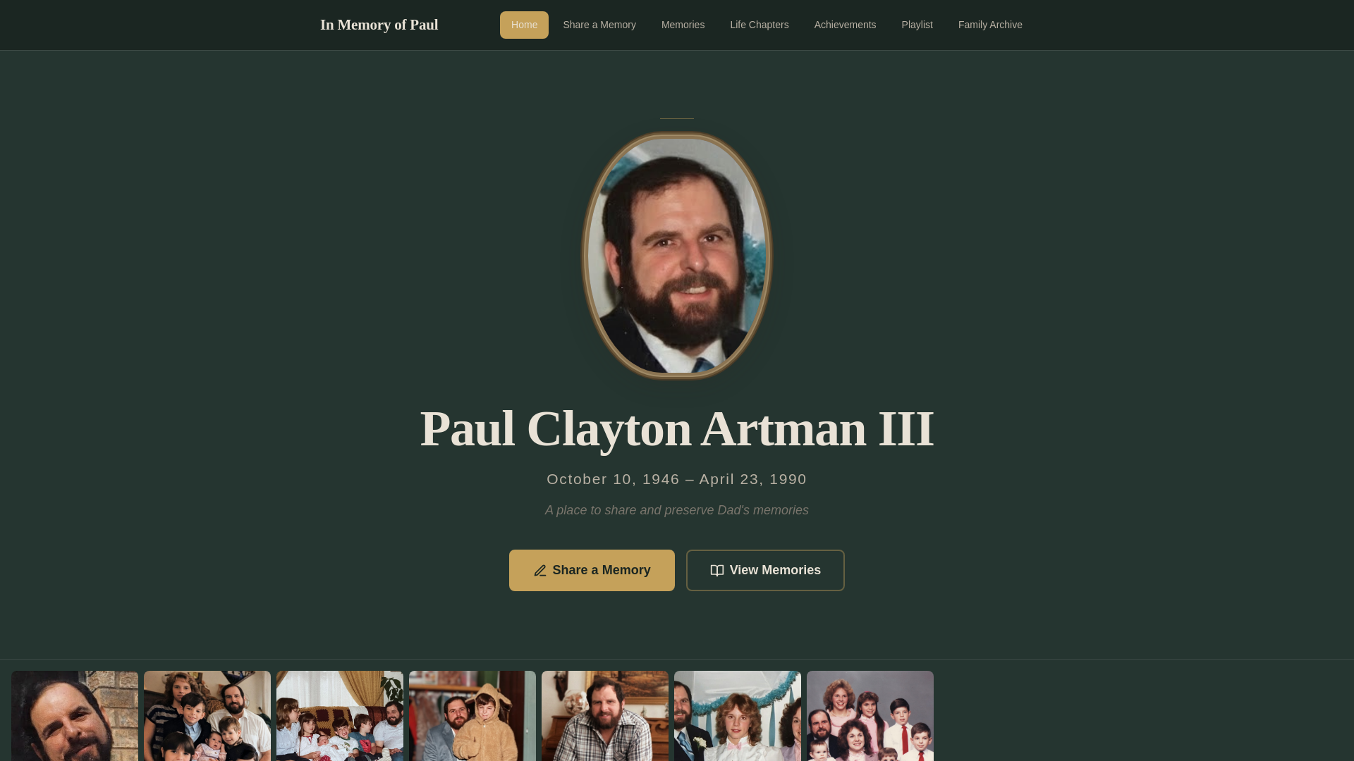 website screenshot of https://paulclaytonartman.com/