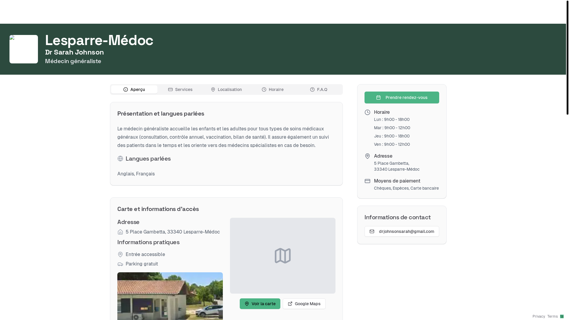 website screenshot of https://i-doctor.fr/