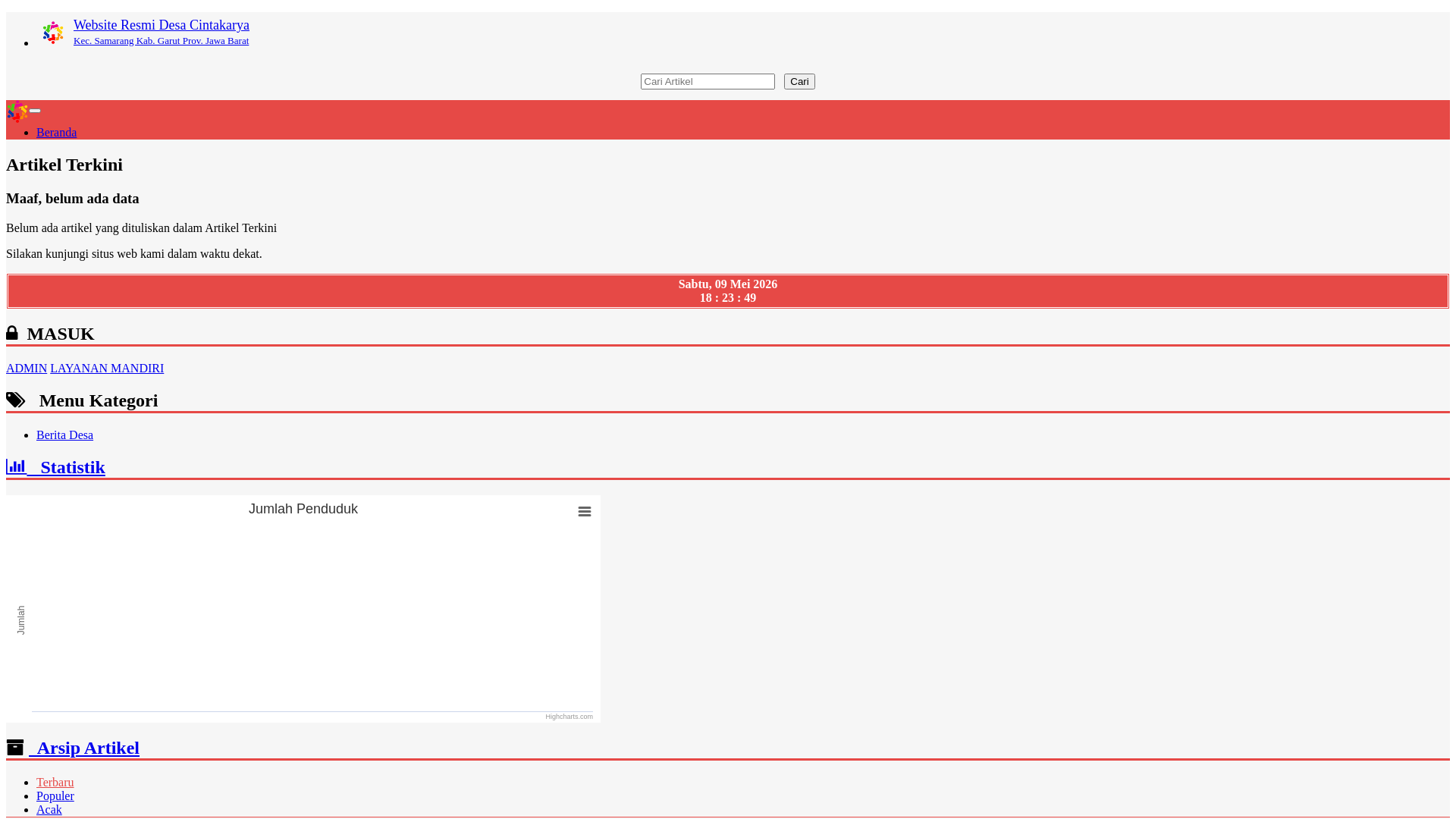 website screenshot of https://desa-cintakarya.com/