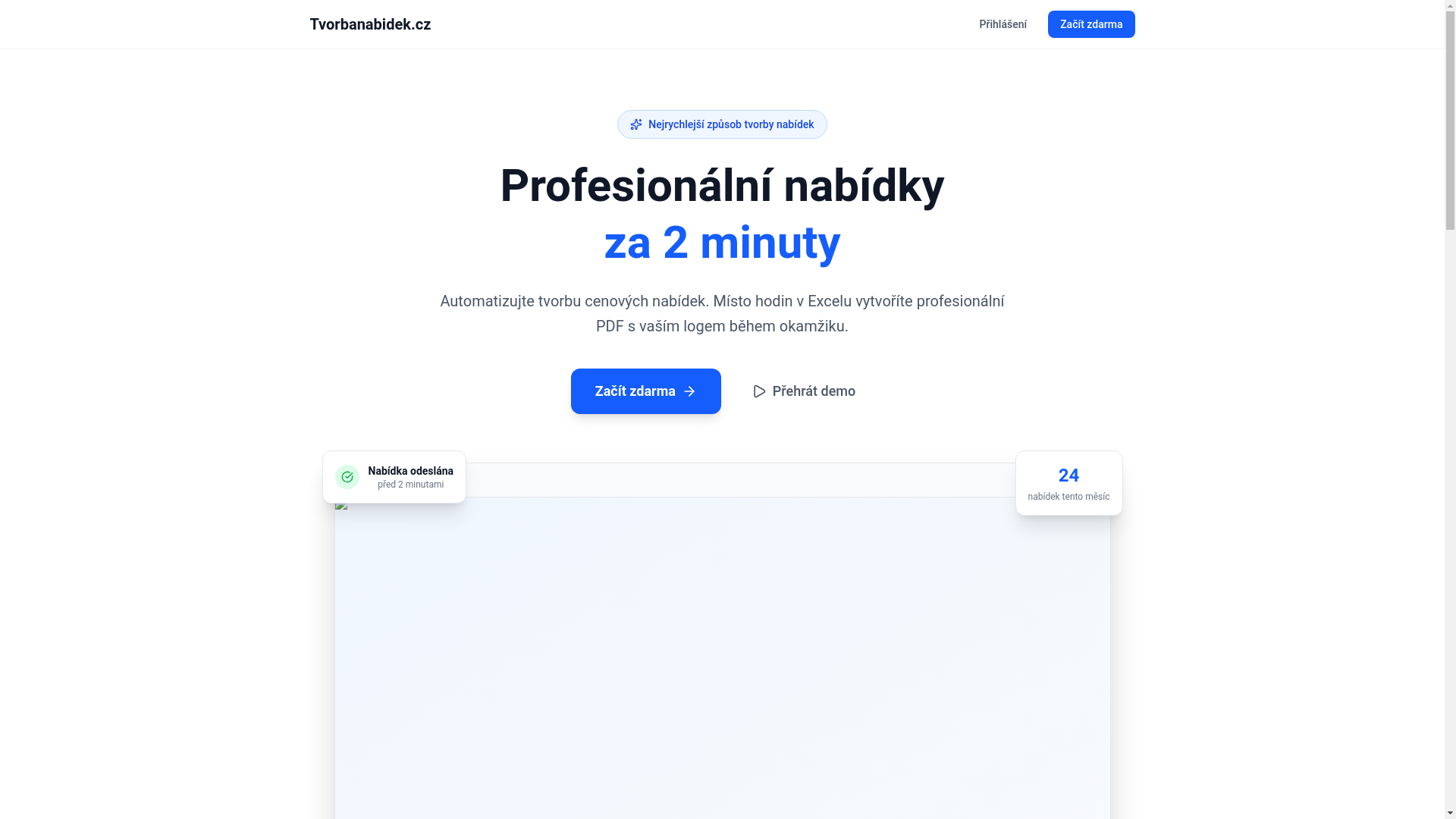 website screenshot of https://tvorbanabidek.cz/