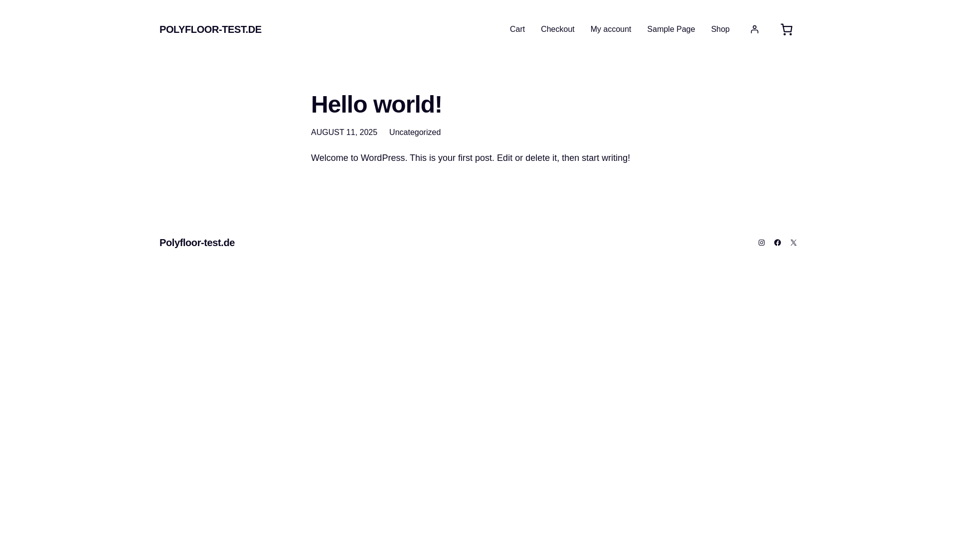 website screenshot of https://polyfloor-testseite.de/