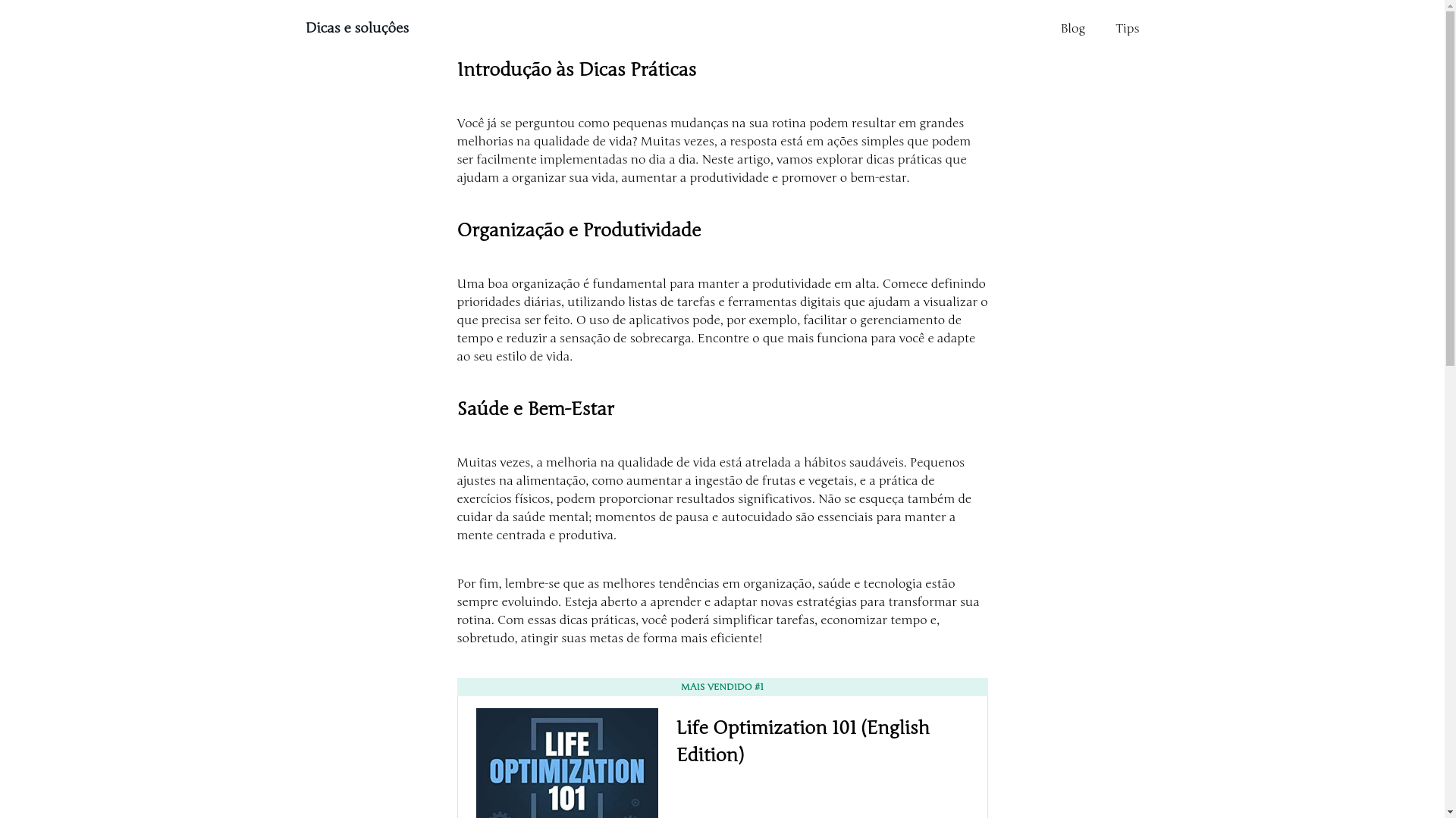 website screenshot of https://dicasesolucoes.me/