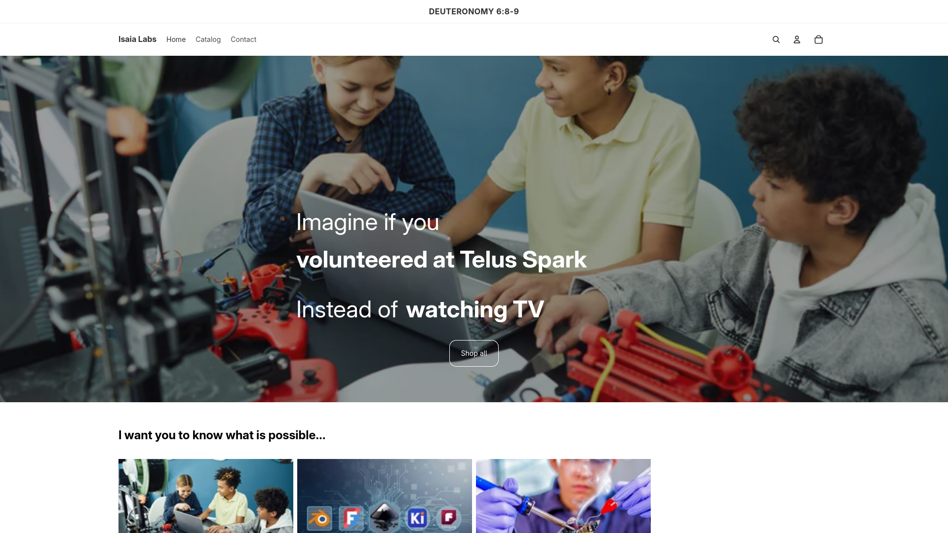 website screenshot of https://isaialabs.com/